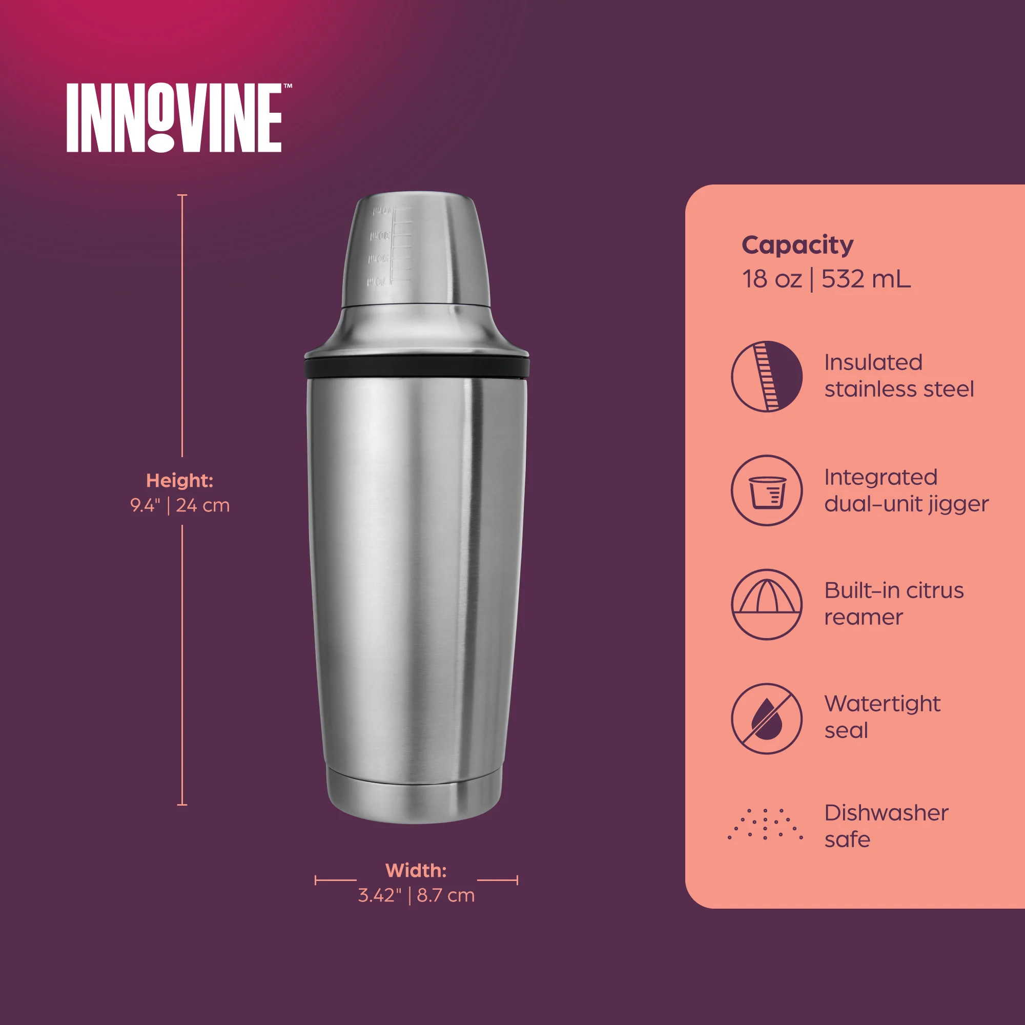 Double Walled Cocktail Shaker - Image 5