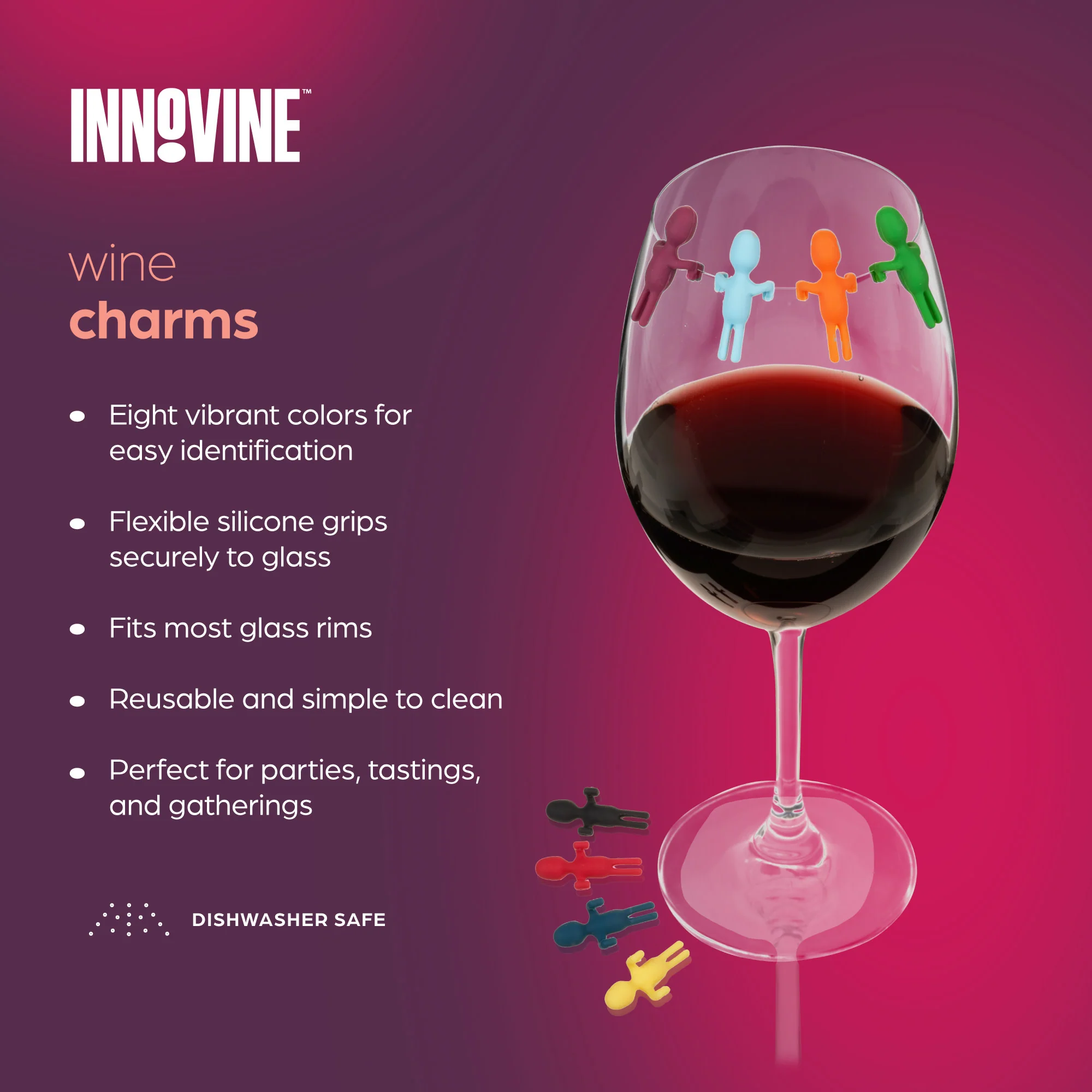 Wine Charms, Set of 8 - Image 4