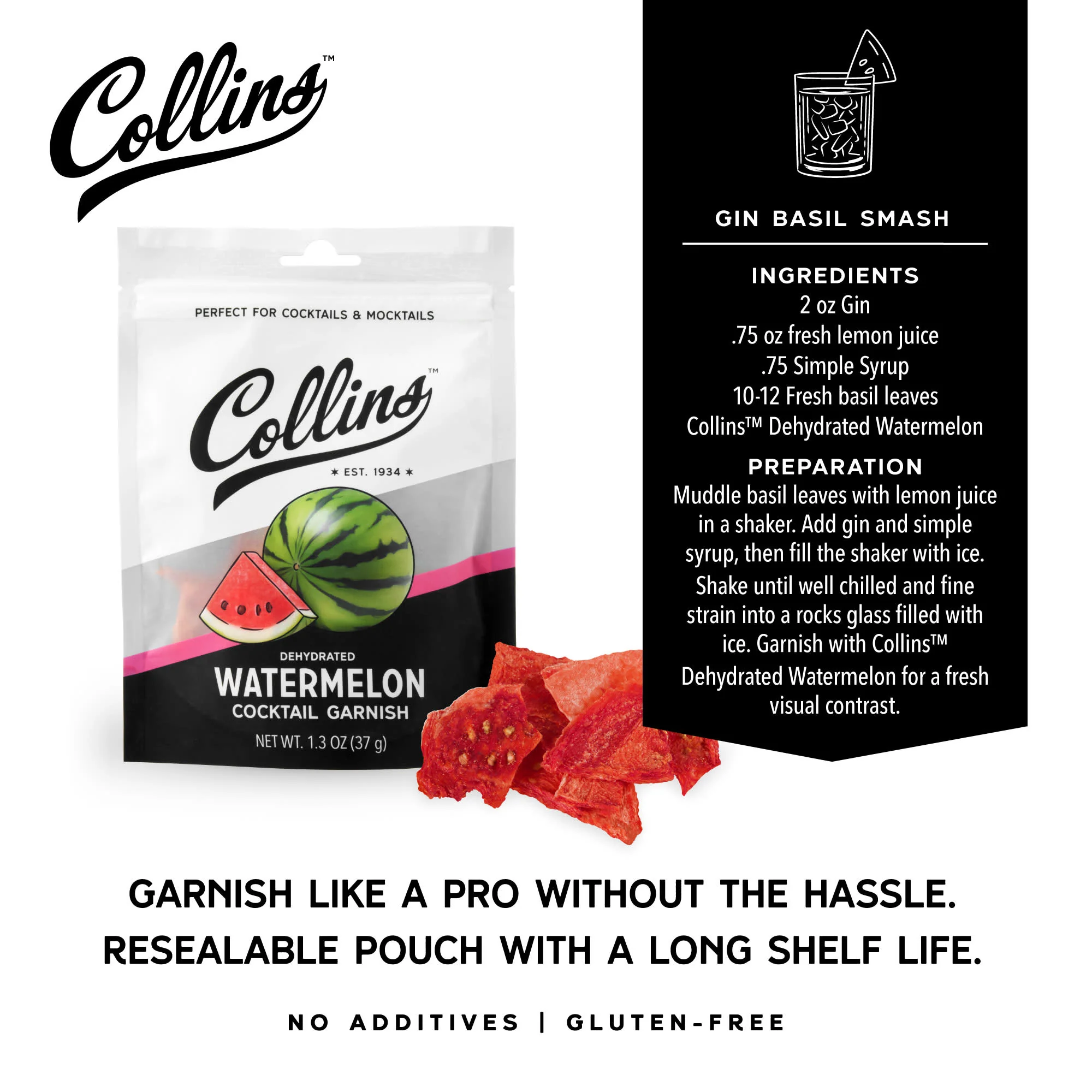 Dehydrated Watermelon Cocktail Garnish, 1.3 oz - Image 5