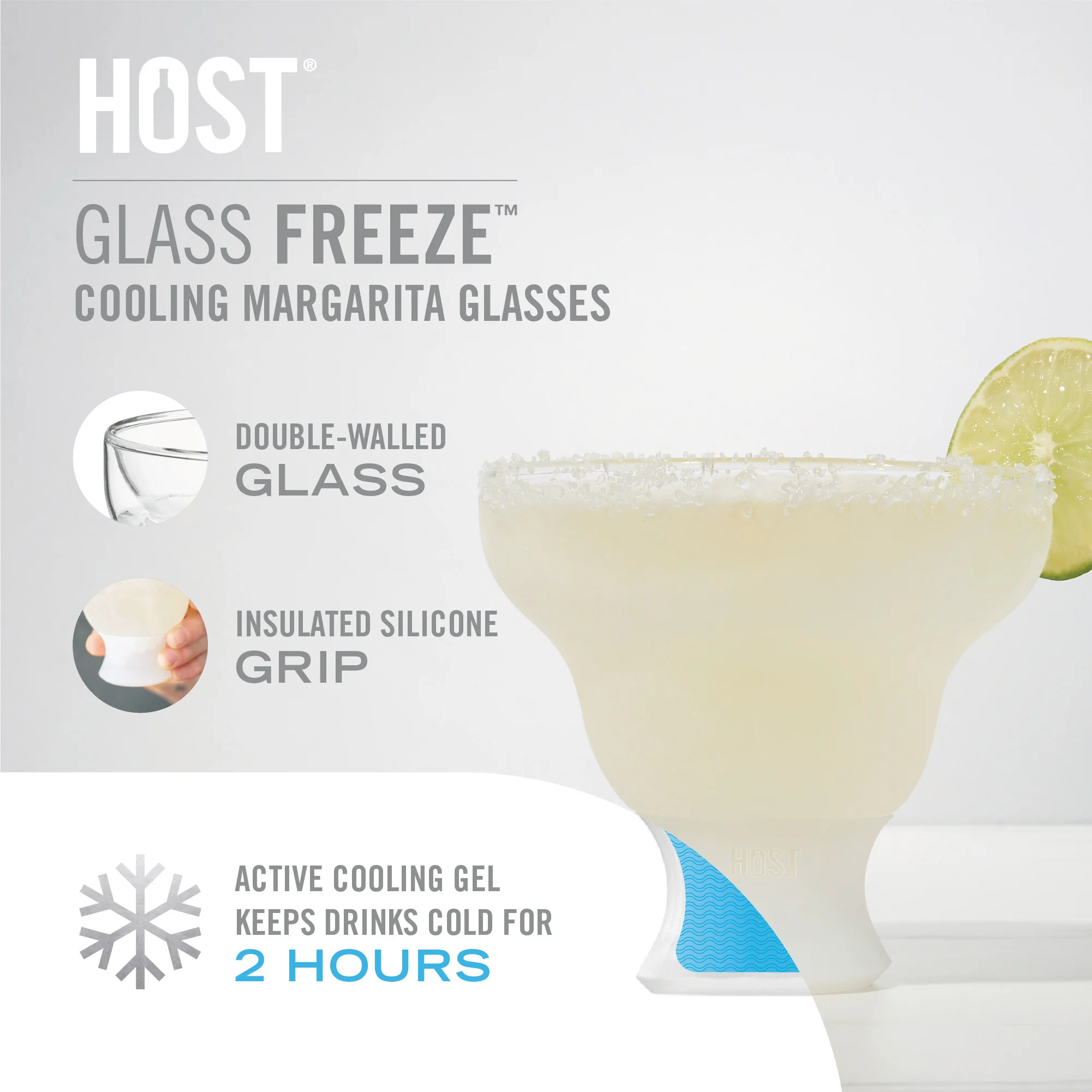 Glass FREEZE Margarita Cooling Cup, Set of 2 - Image 6