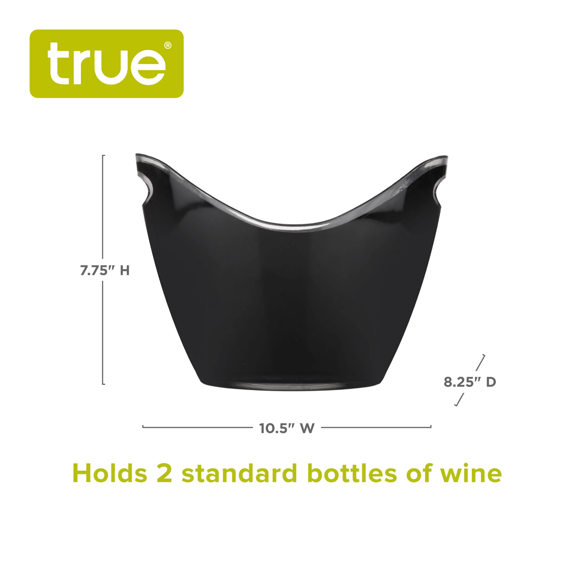 Swoop Acrylic Ice Bucket in Black - Image 7