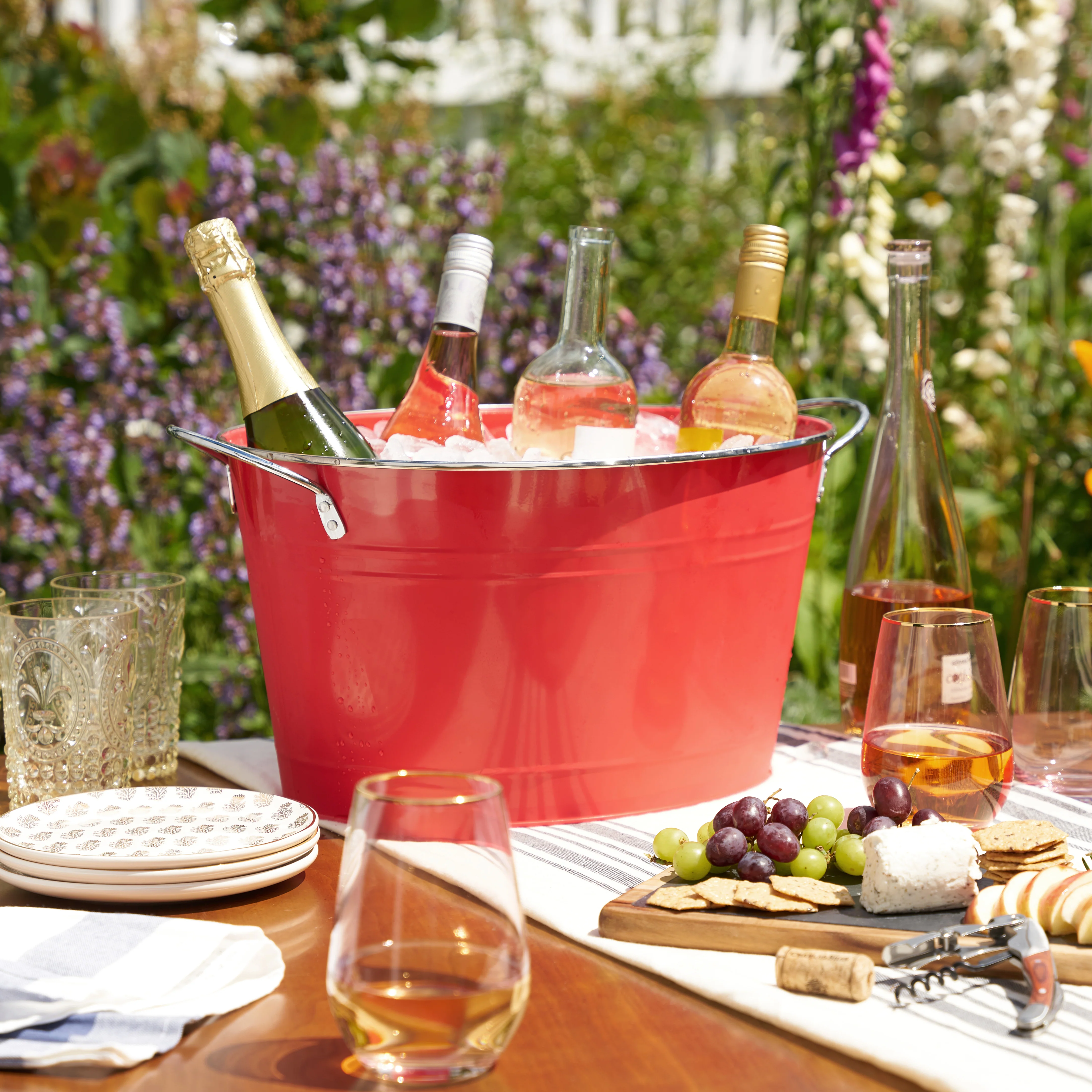 Big Red Galvanized Metal Beverage Tub - Image 6