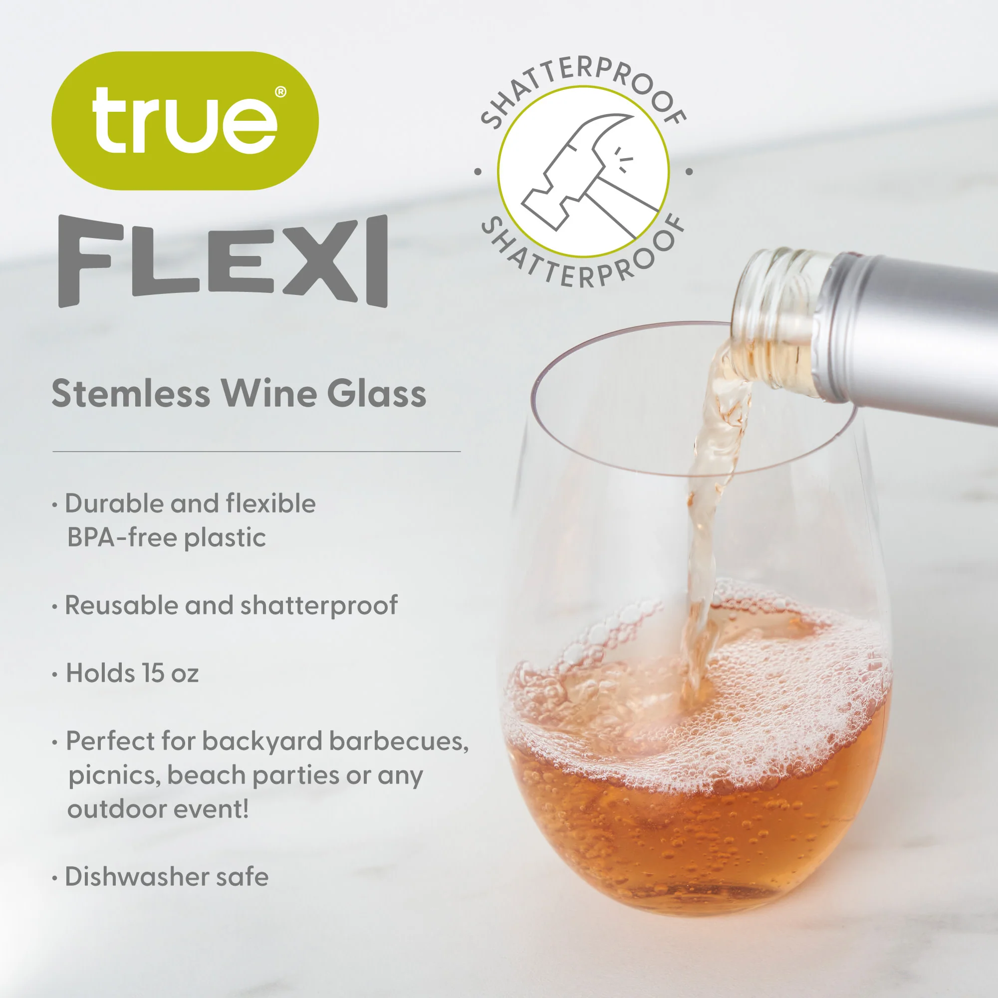 Flexi 8 oz Stemless Wine Cup, Bulk - Image 5