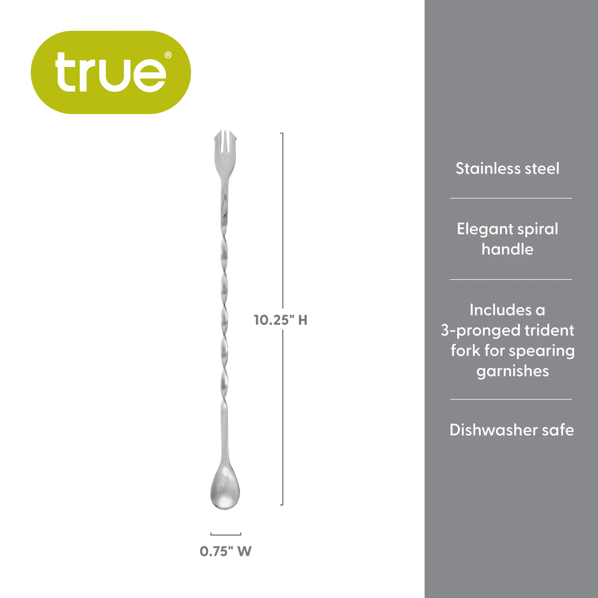Trident Bar Spoon in Stainless Steel - Image 8