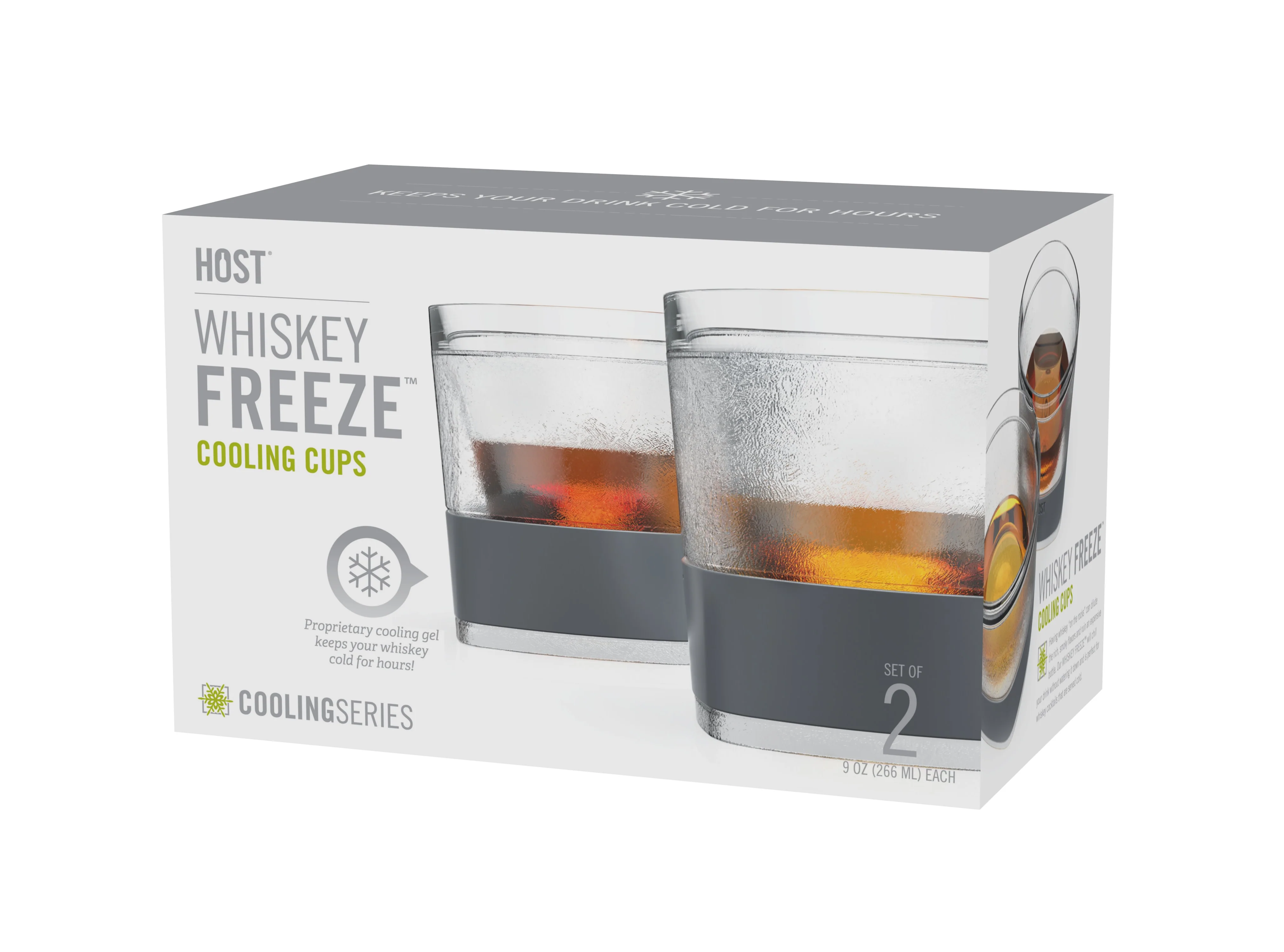 Whiskey FREEZE Cooling Cup in Gray, Set of 2 - Image 2