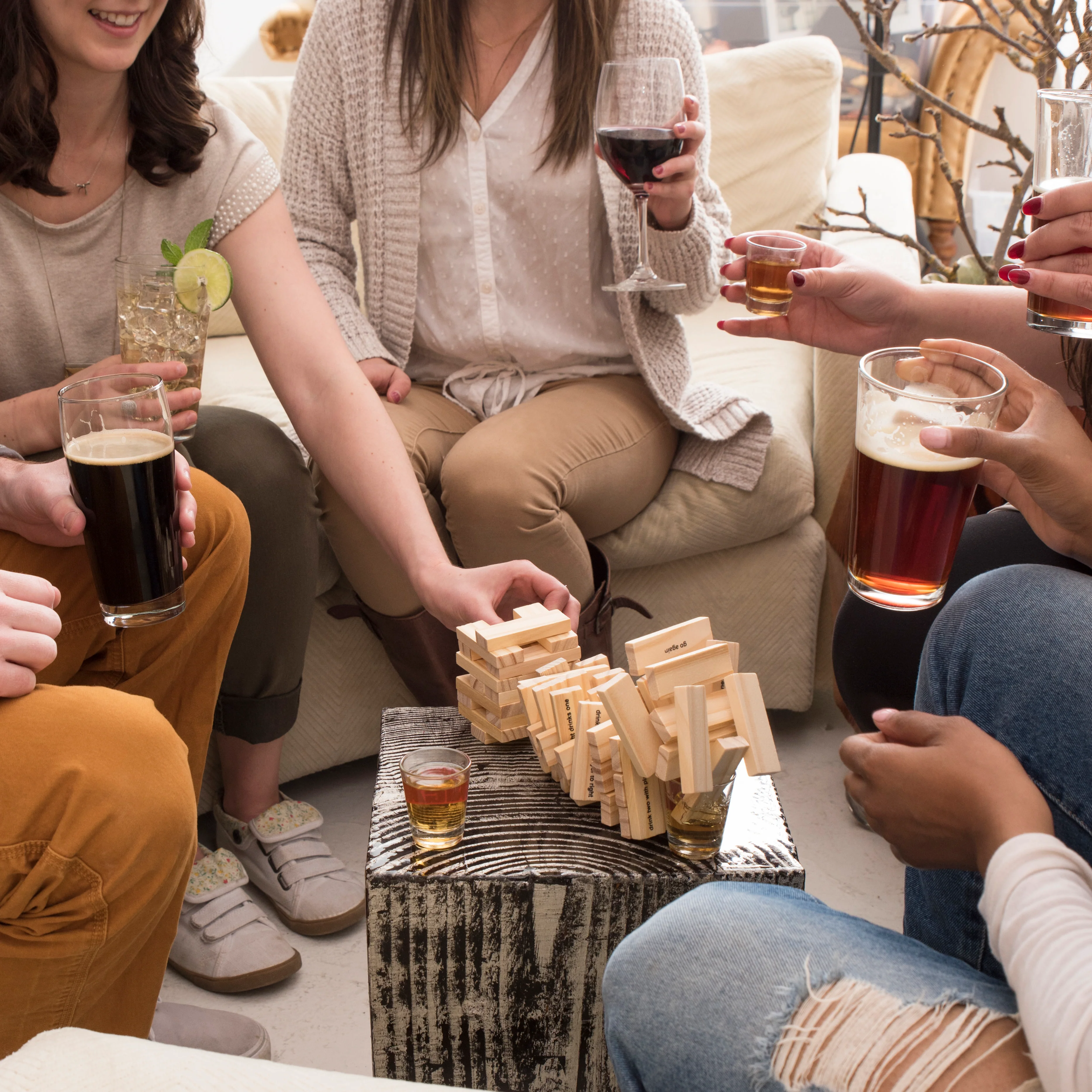 Stack Stacking Blocks Drinking Game with Shot Glasses - Image 5
