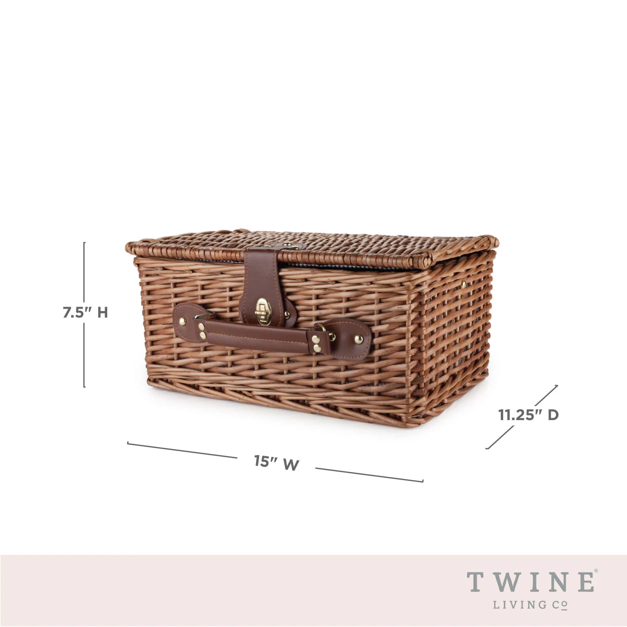 Newport Wicker Picnic Basket Set - Image 6