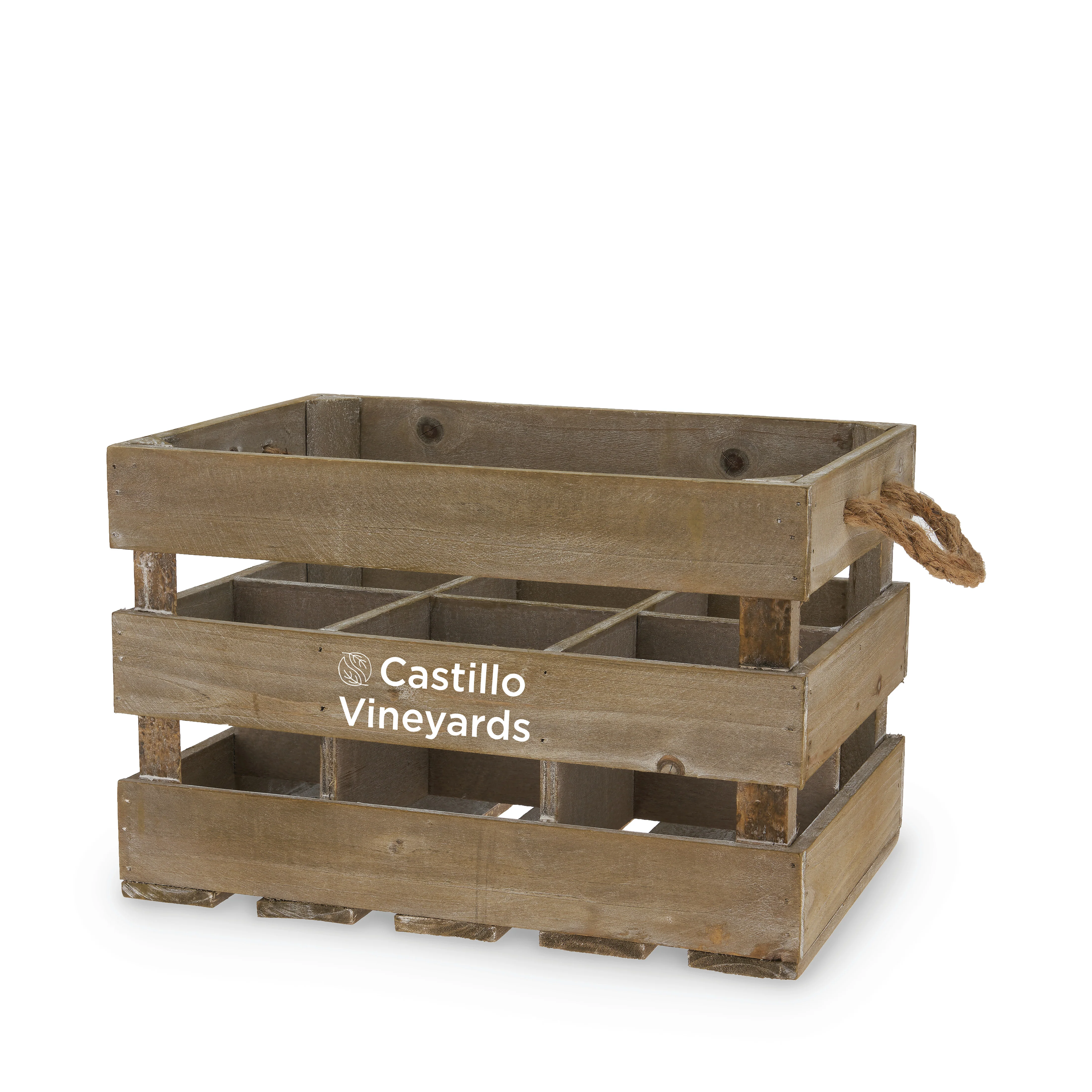 Wooden 6-Bottle Crate - Image 4