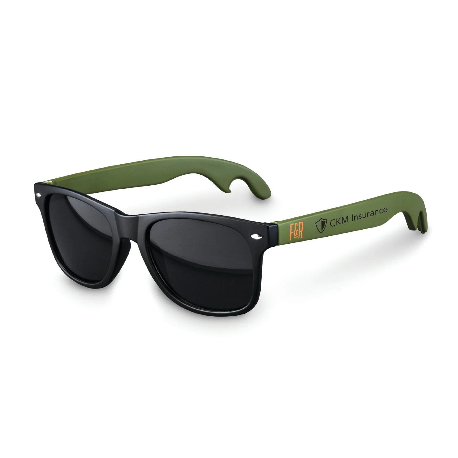 Sunglasses Bottle Opener in Black & Green - Image 3