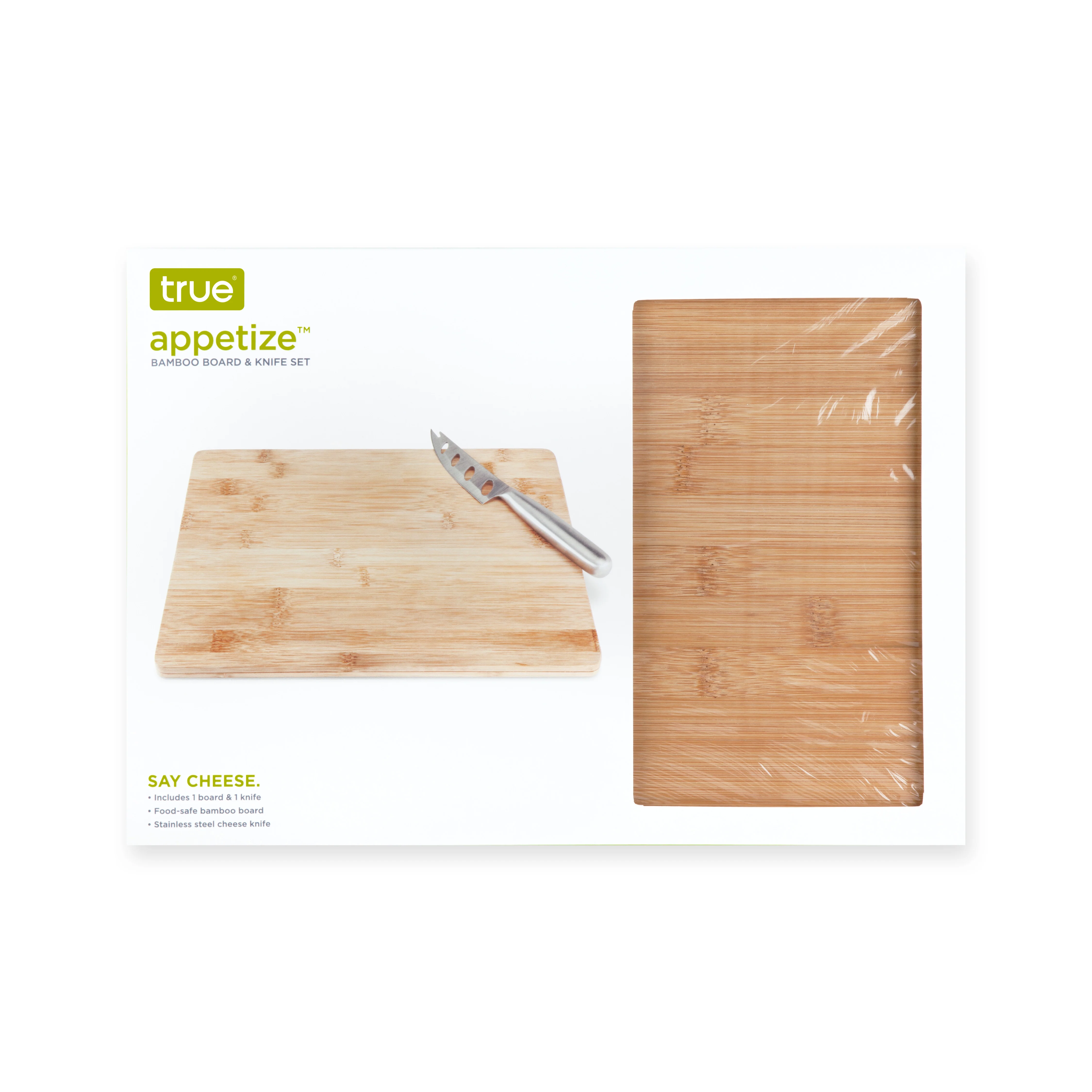 Appetize Bamboo Board & Knife Set - Image 2