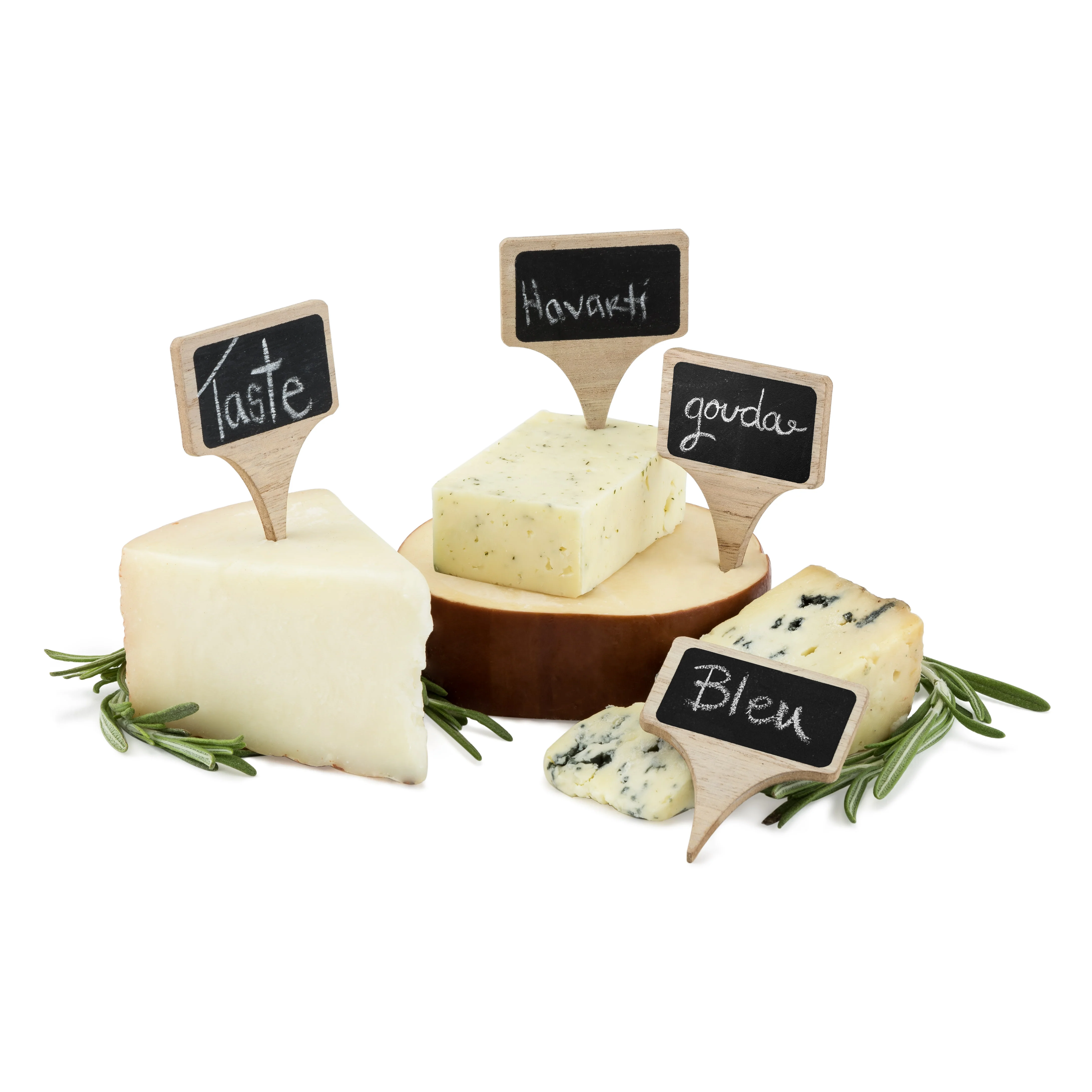 Inscribe Wooden Cheese Markers, Set of 4 - Image 3