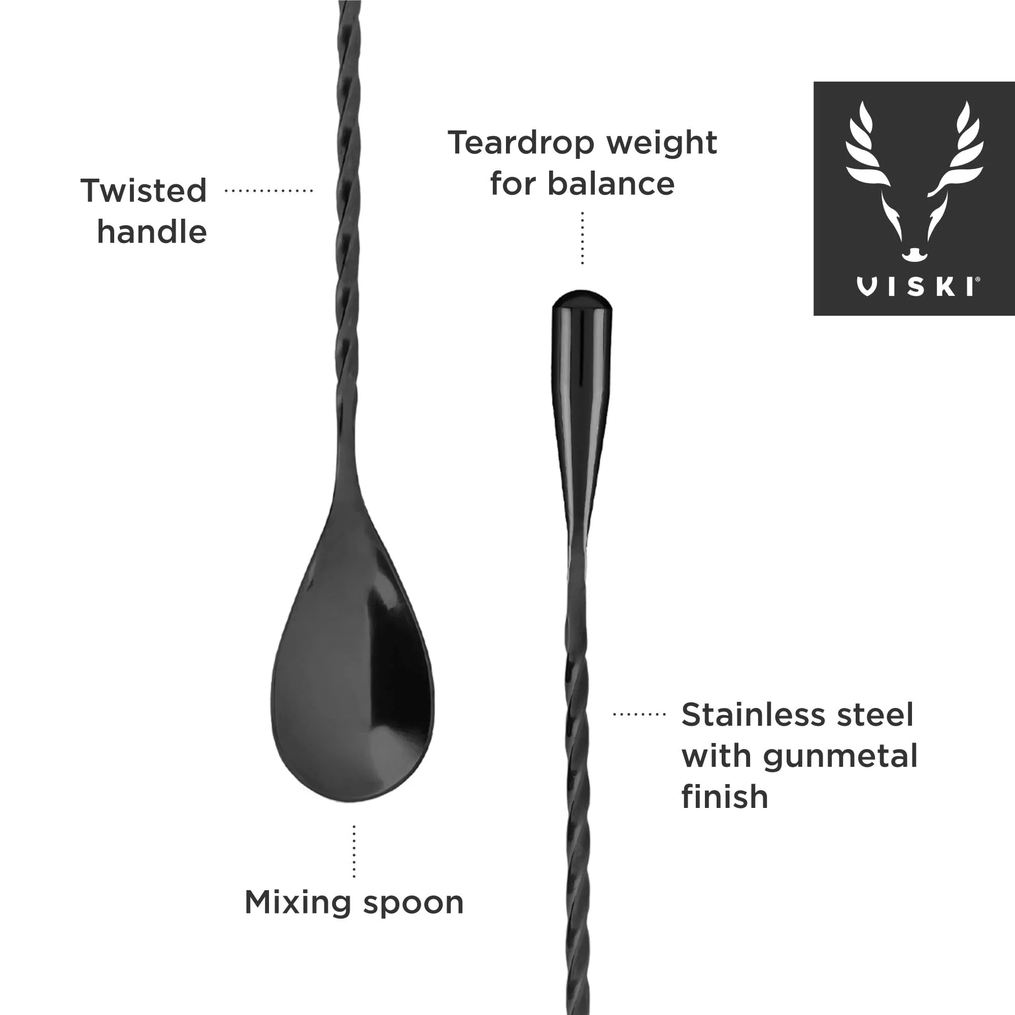 Warren Weighted Bar Spoon in Gunmetal - Image 7