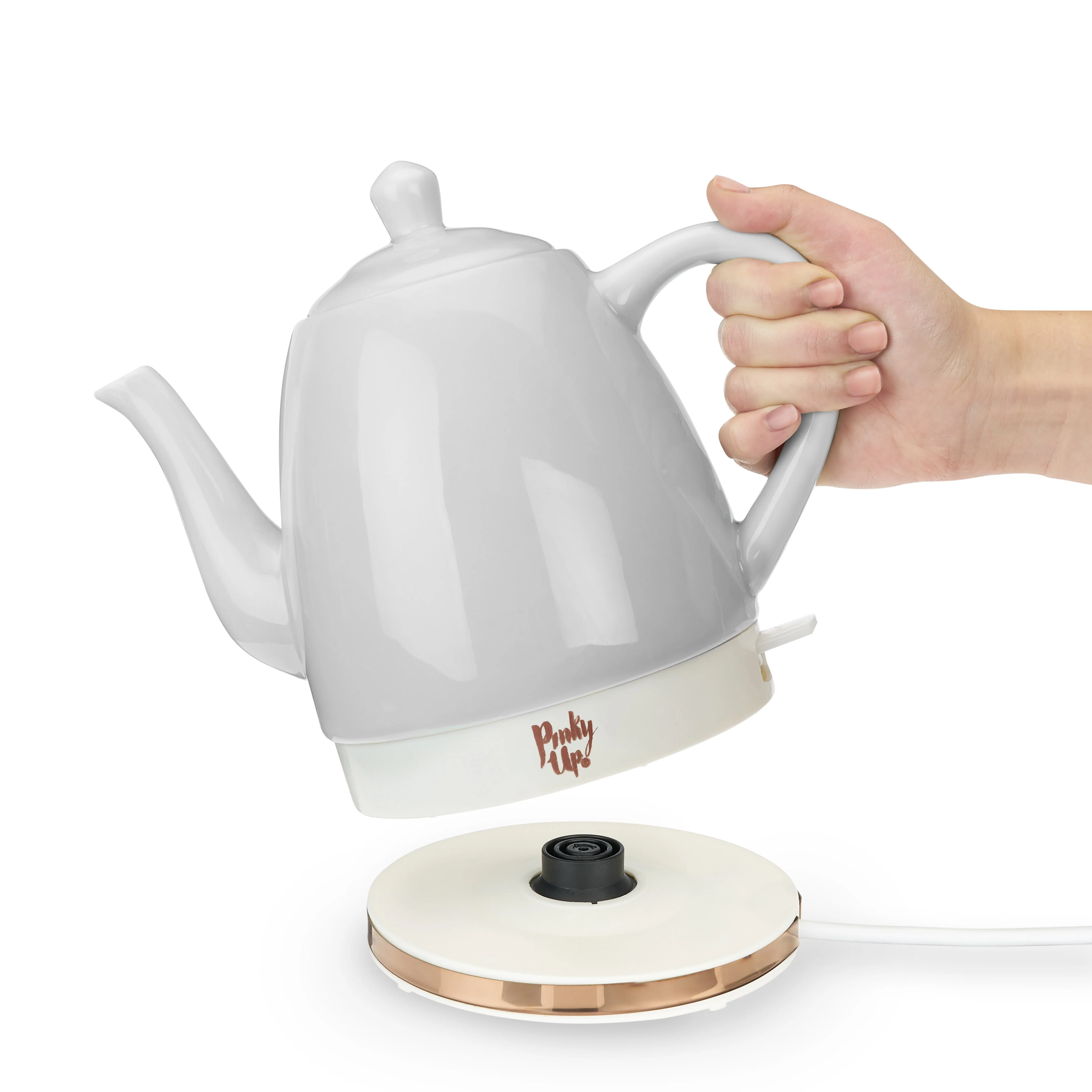 Noelle Ceramic Electric Tea Kettle in Gray - Image 3