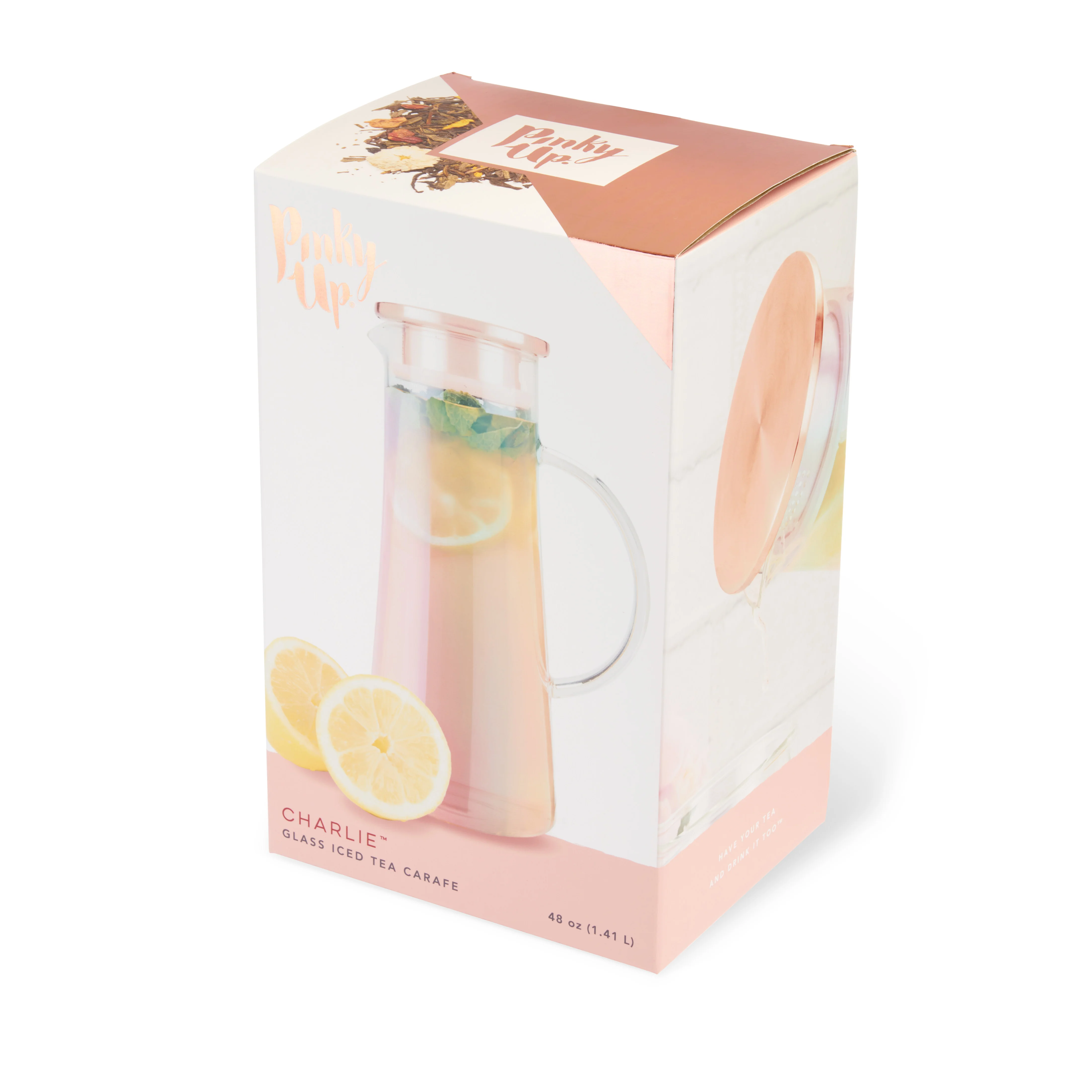 Charlie Iridesent Glass Iced Tea Carafe - Image 2