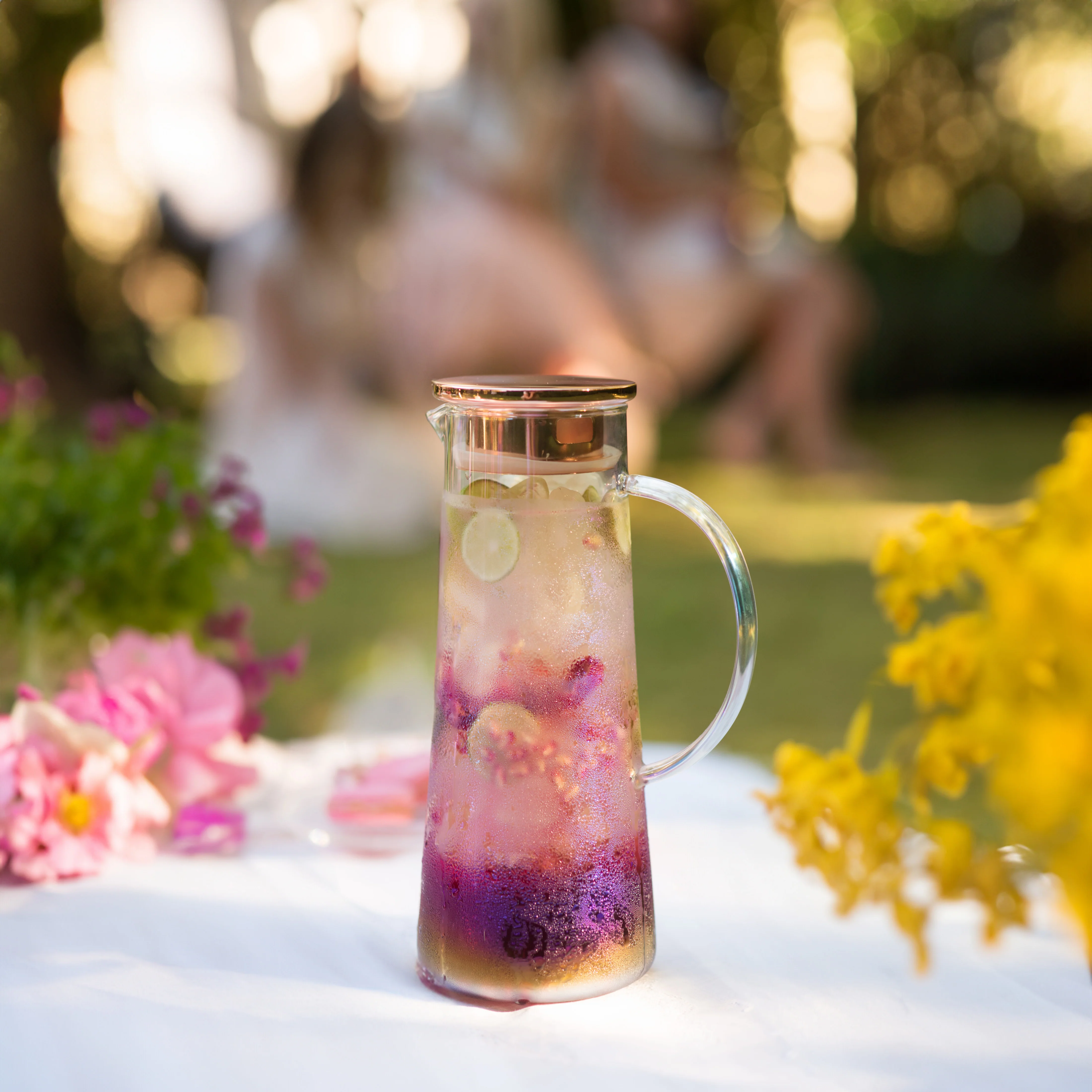 Charlie Iridesent Glass Iced Tea Carafe - Image 6