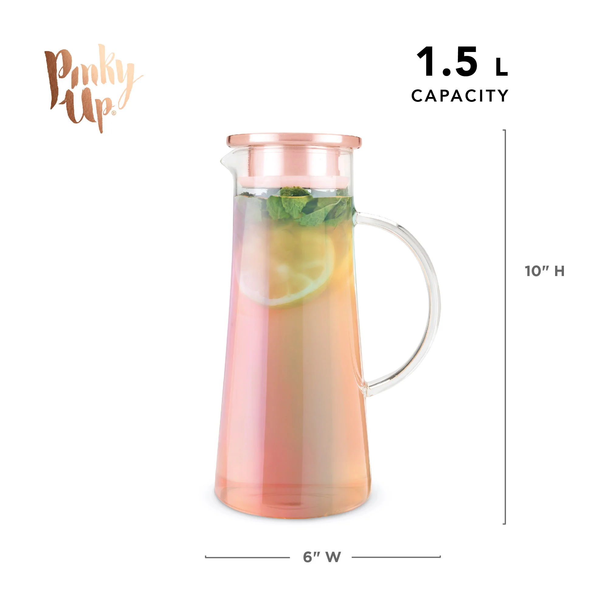 Charlie Iridesent Glass Iced Tea Carafe - Image 8