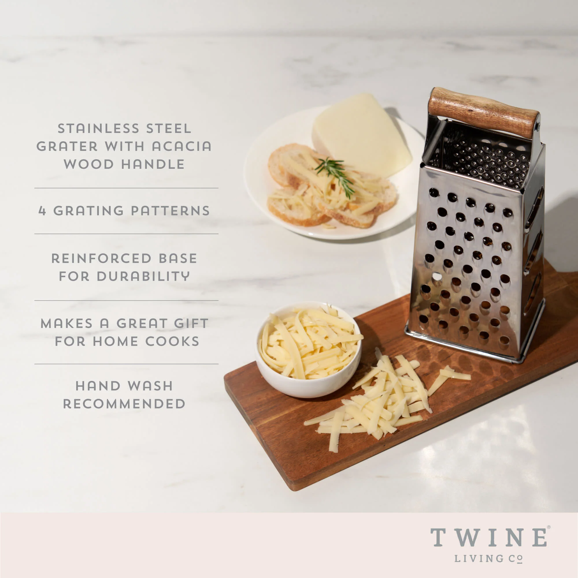 Acacia Wood Handled Cheese Grater - Image 6