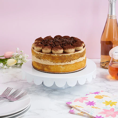 Metal Cake Stand in White - Image 4
