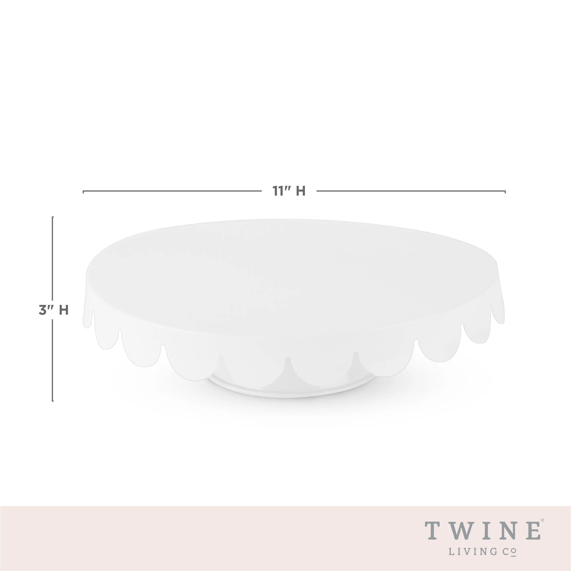 Metal Cake Stand in White - Image 6