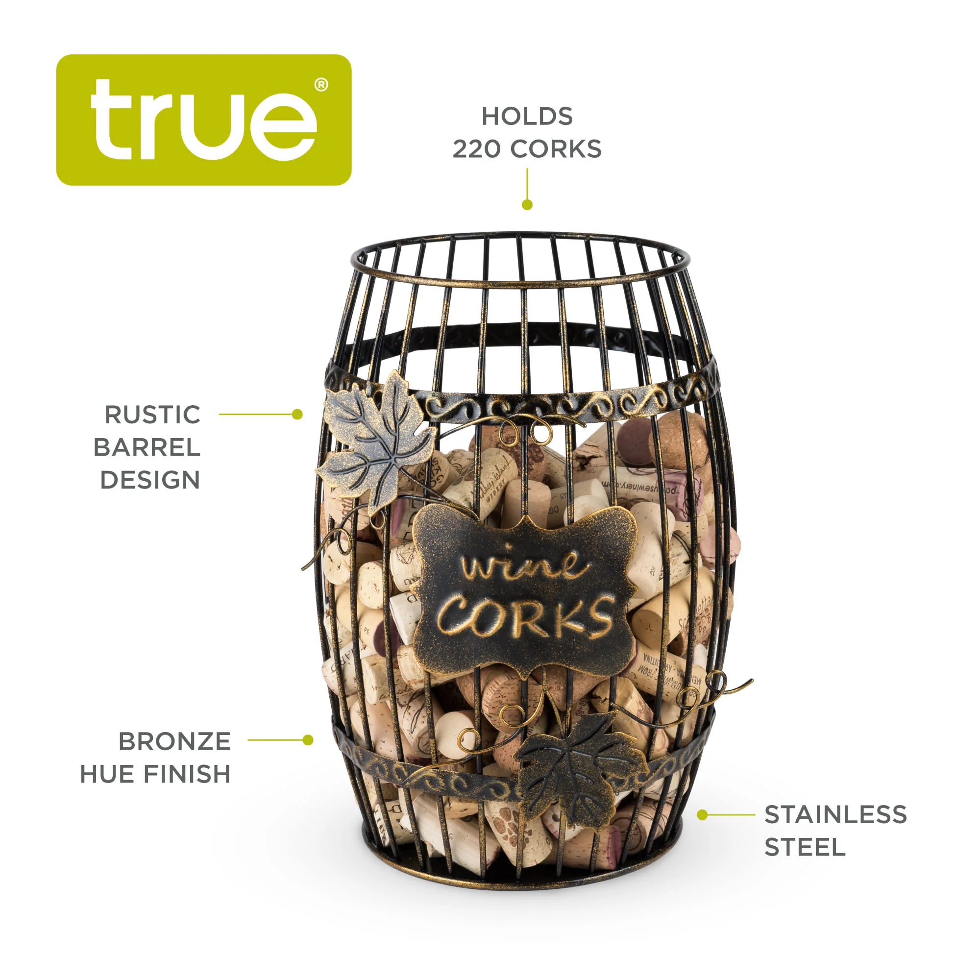 Vineyard Wine Barrel Cork Holder Display - Image 5