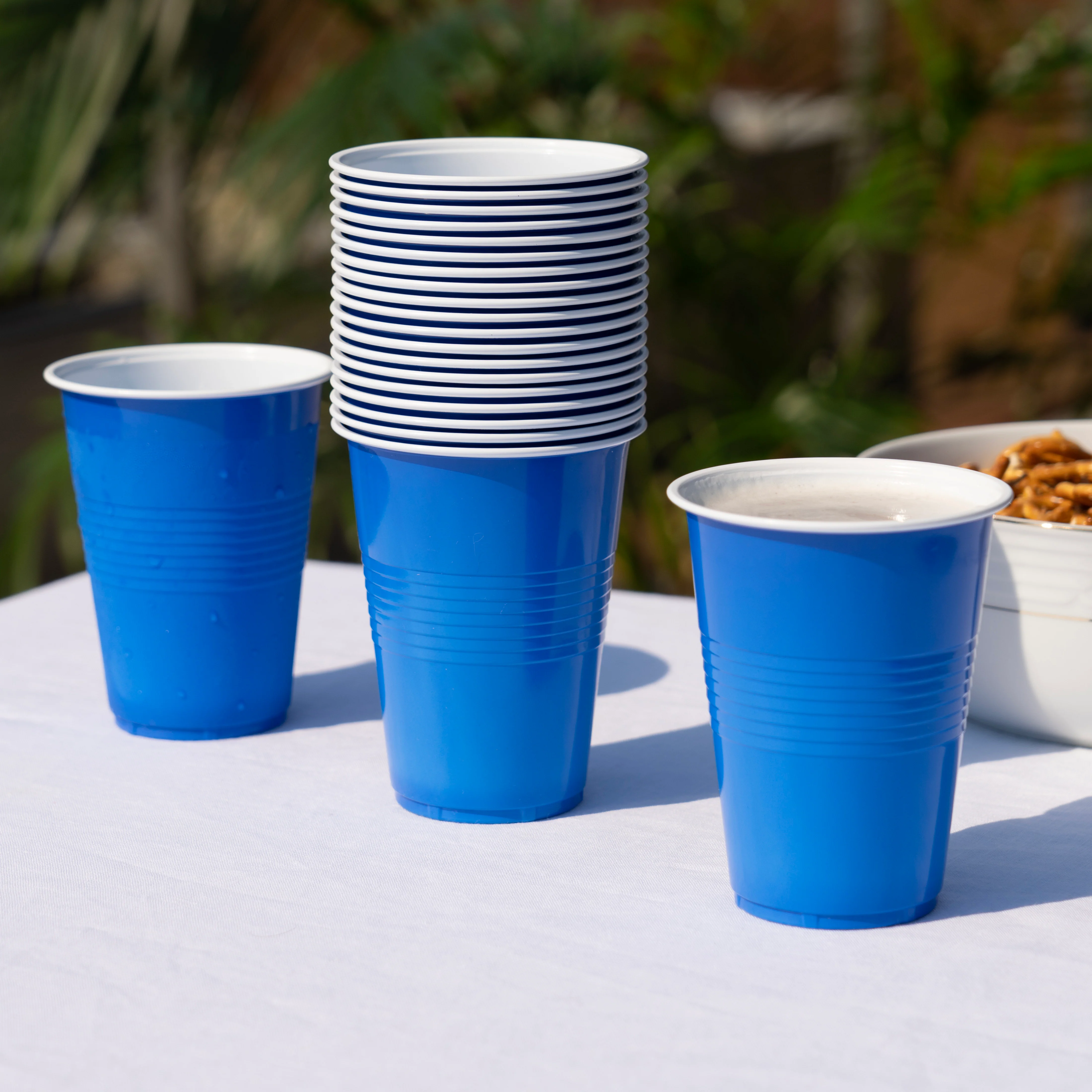 Party 16 oz Plastic Cups in Blue, Set of 24 - Image 5