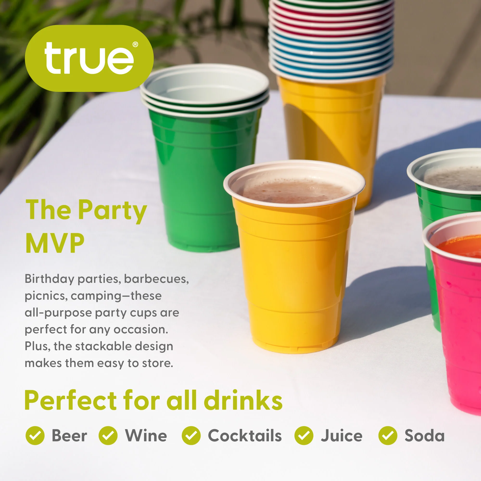 Party 16 oz Plastic Cups in Assorted Neon, Set of 24 - Image 8