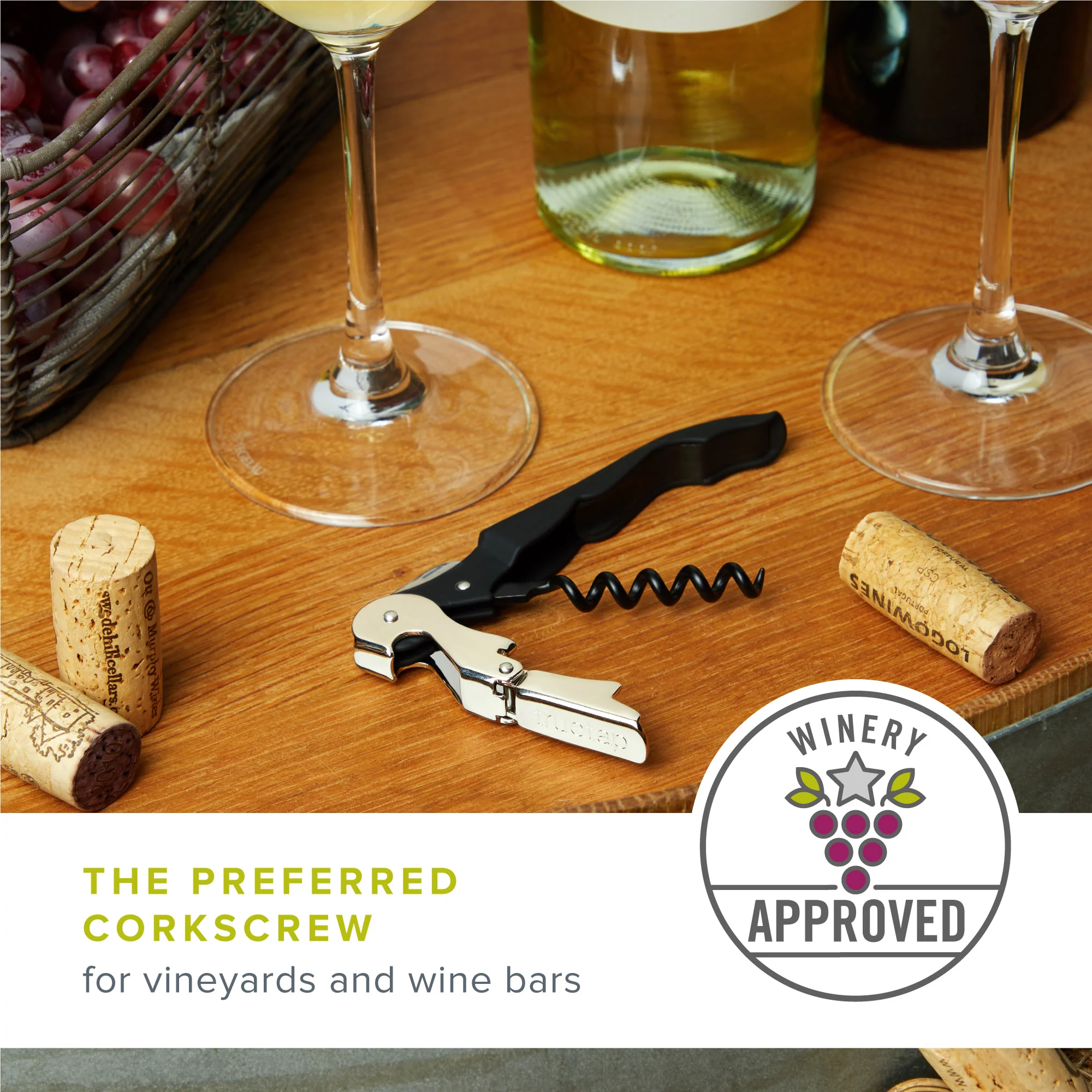 Truetap Waiter's Corkscrew in Burgundy, Bulk - Image 5