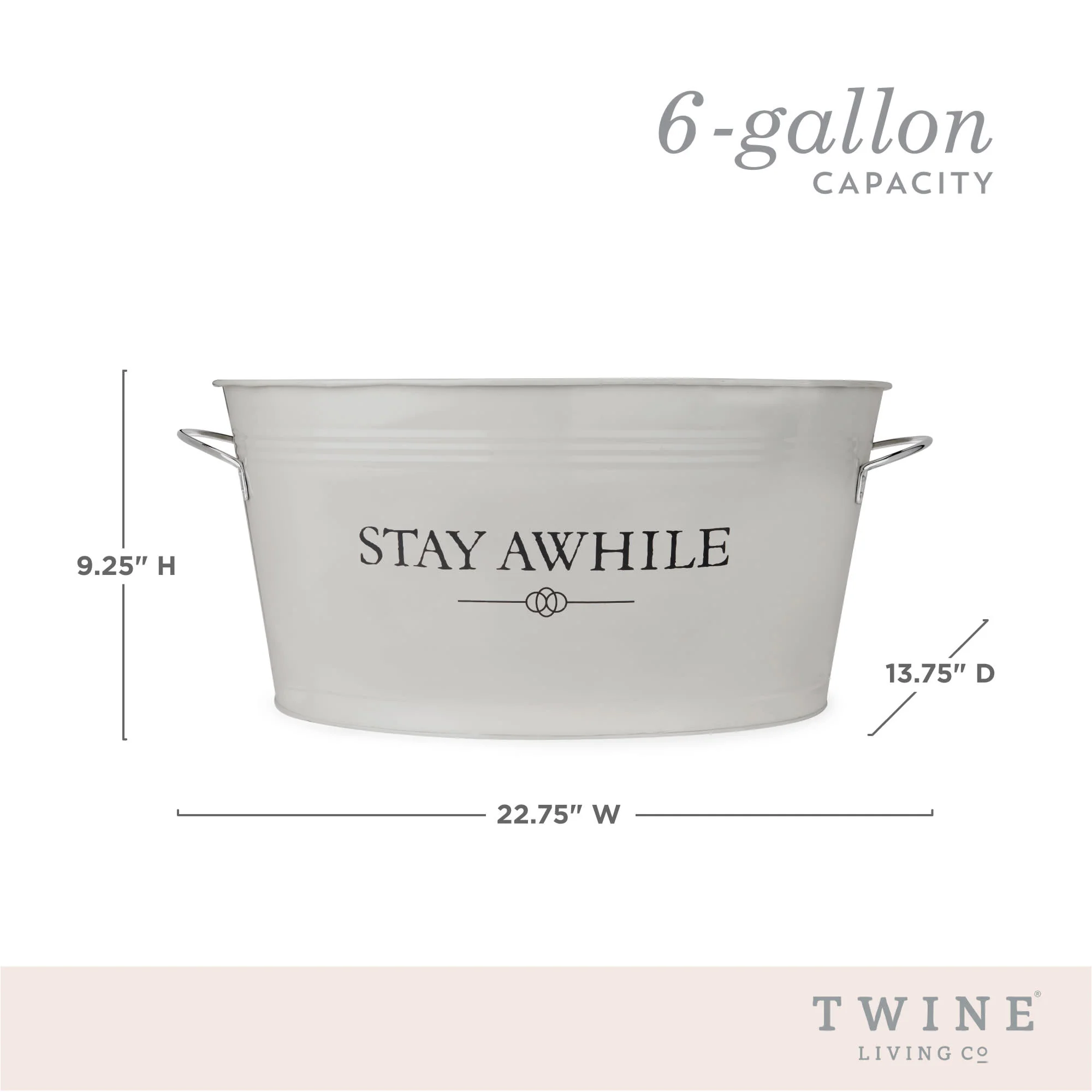 Stay Awhile Metal Beverage Tub - Image 8