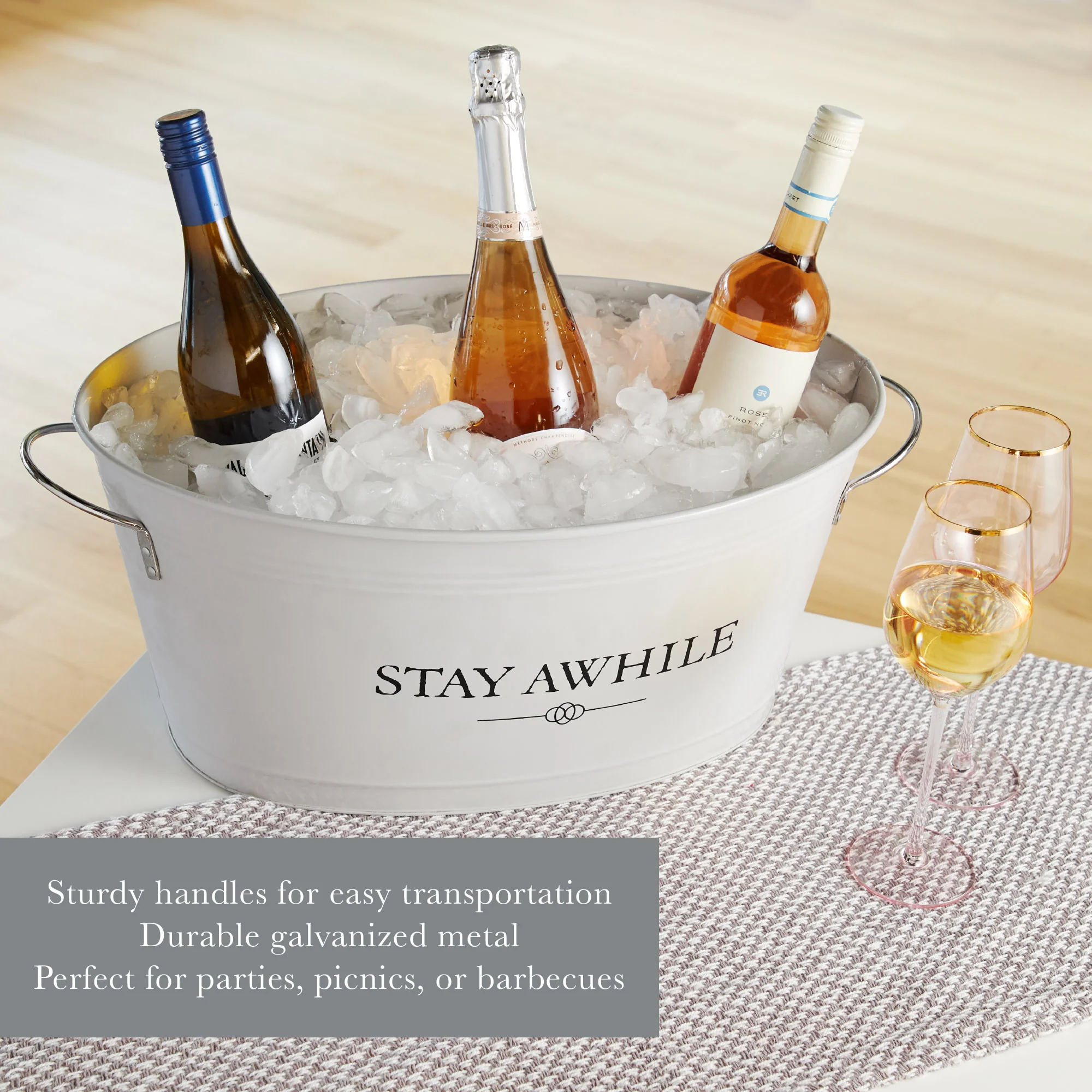 Stay Awhile Metal Beverage Tub - Image 9