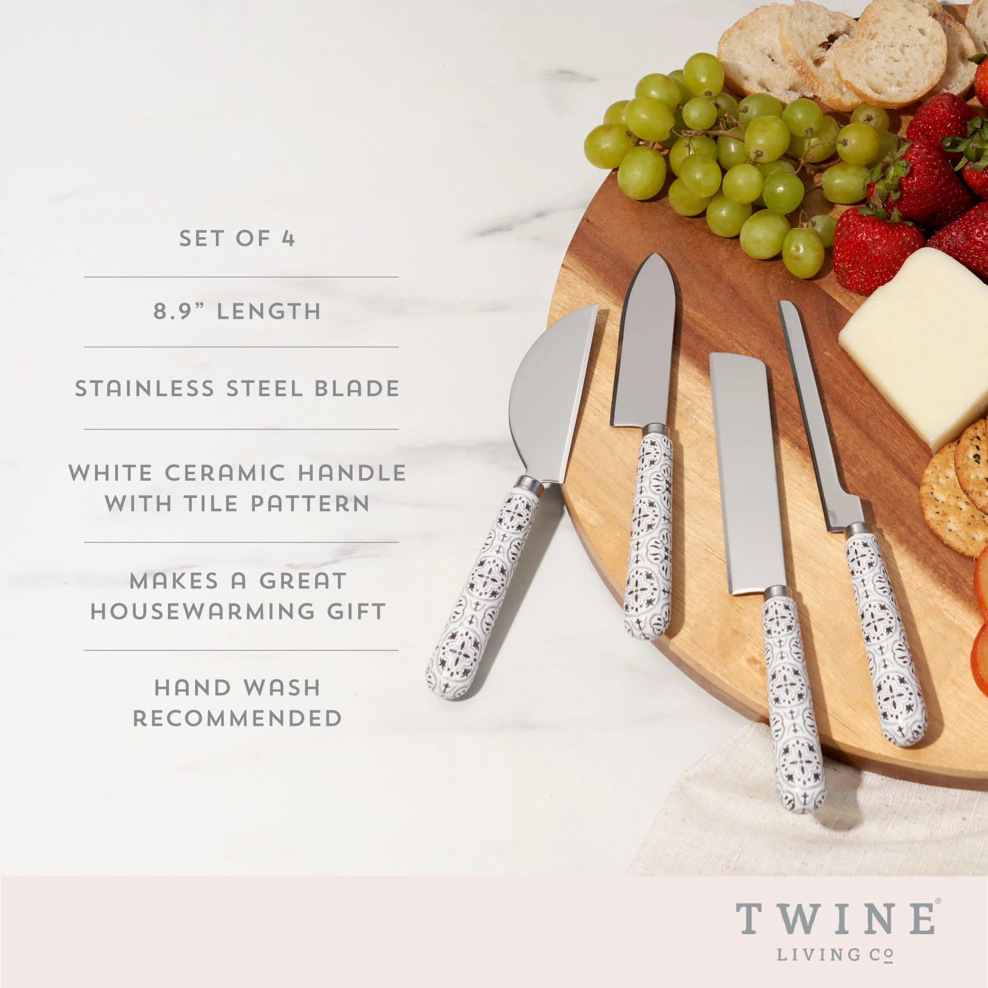 Tiles Cheese Knife, Set of 4 - Image 7
