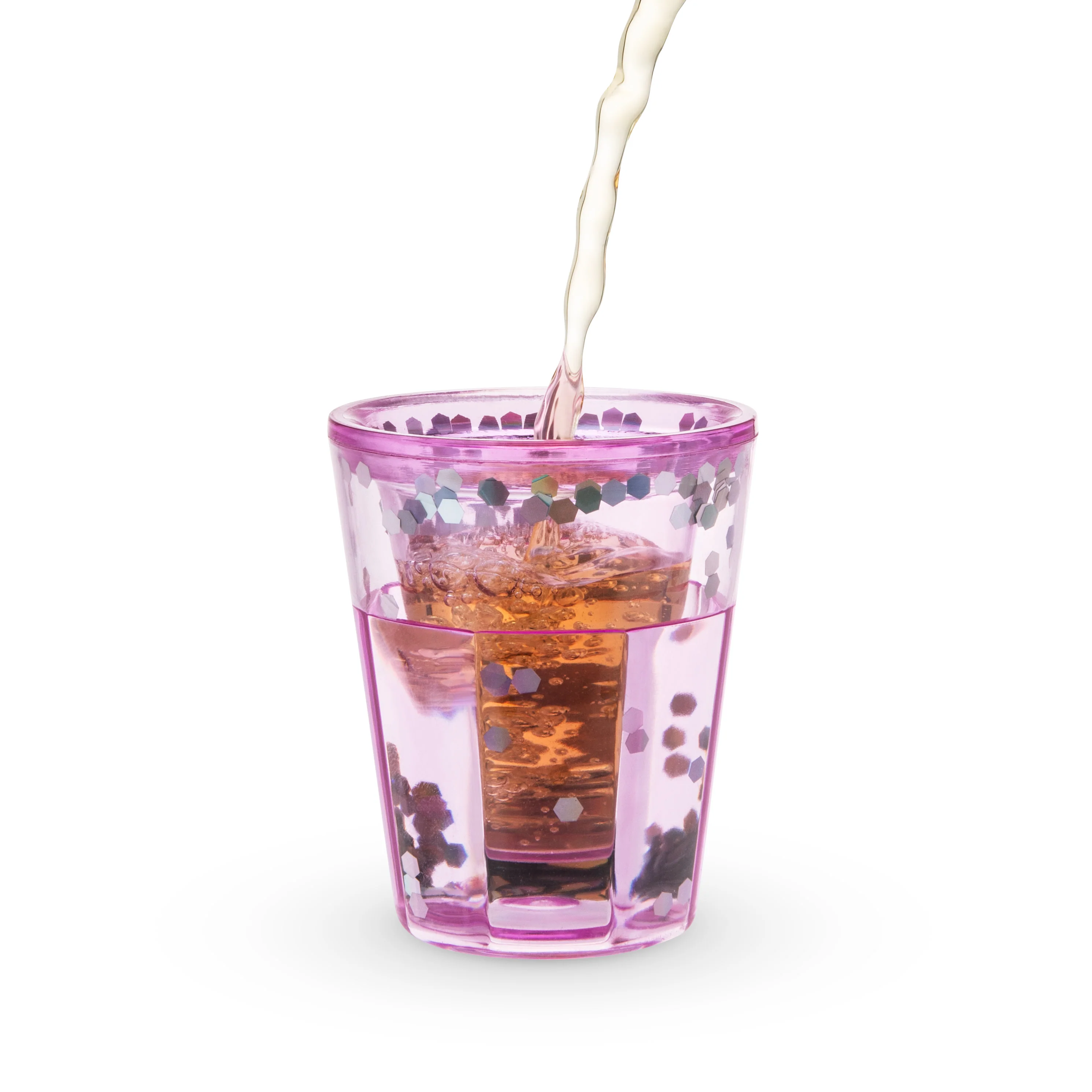 Mermaid Sparkle Glitter 1.5 oz Shot Glasses in Assorted Colors, Set of 3 - Image 3
