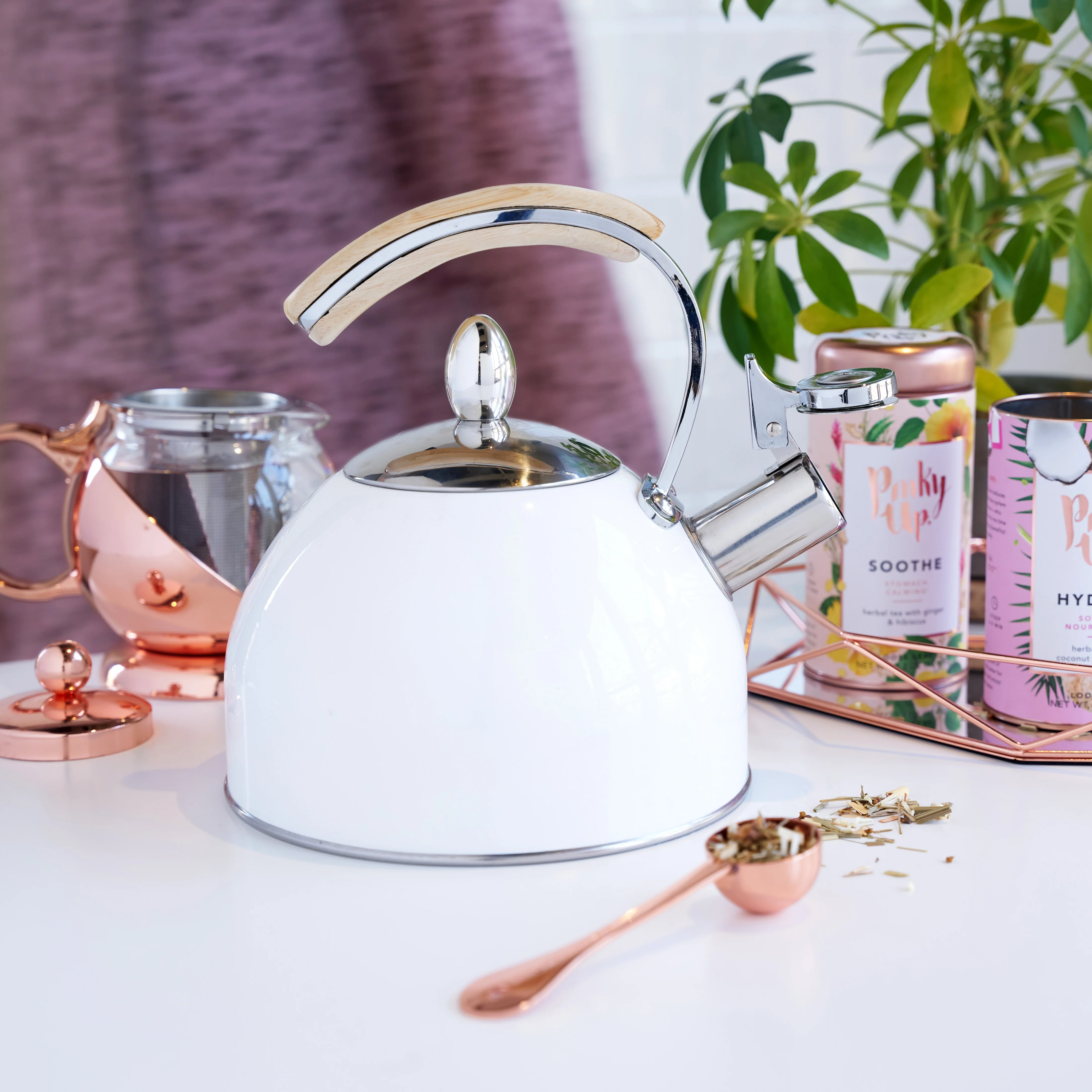 Presley Tea Kettle in White - Image 5