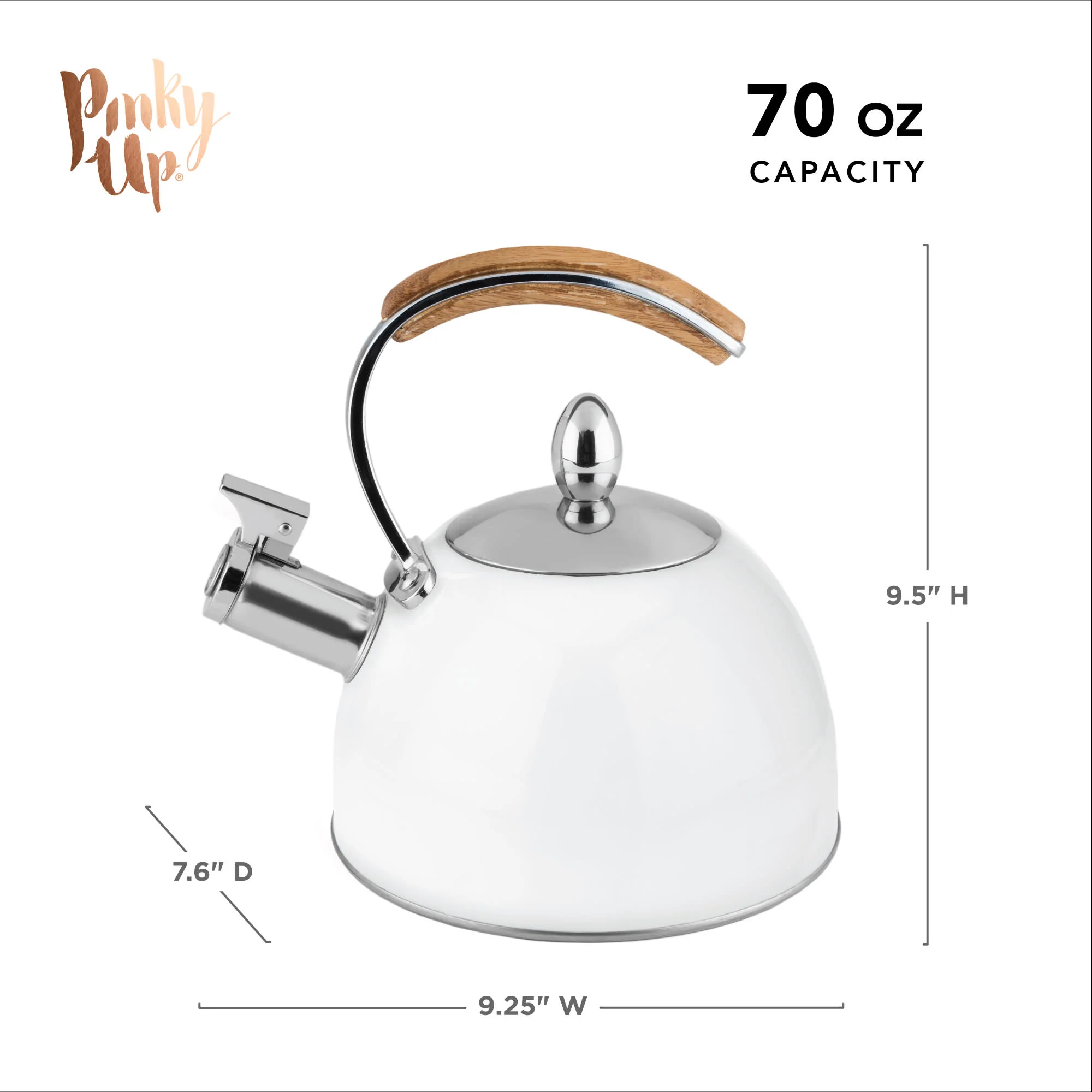 Presley Tea Kettle in White - Image 7