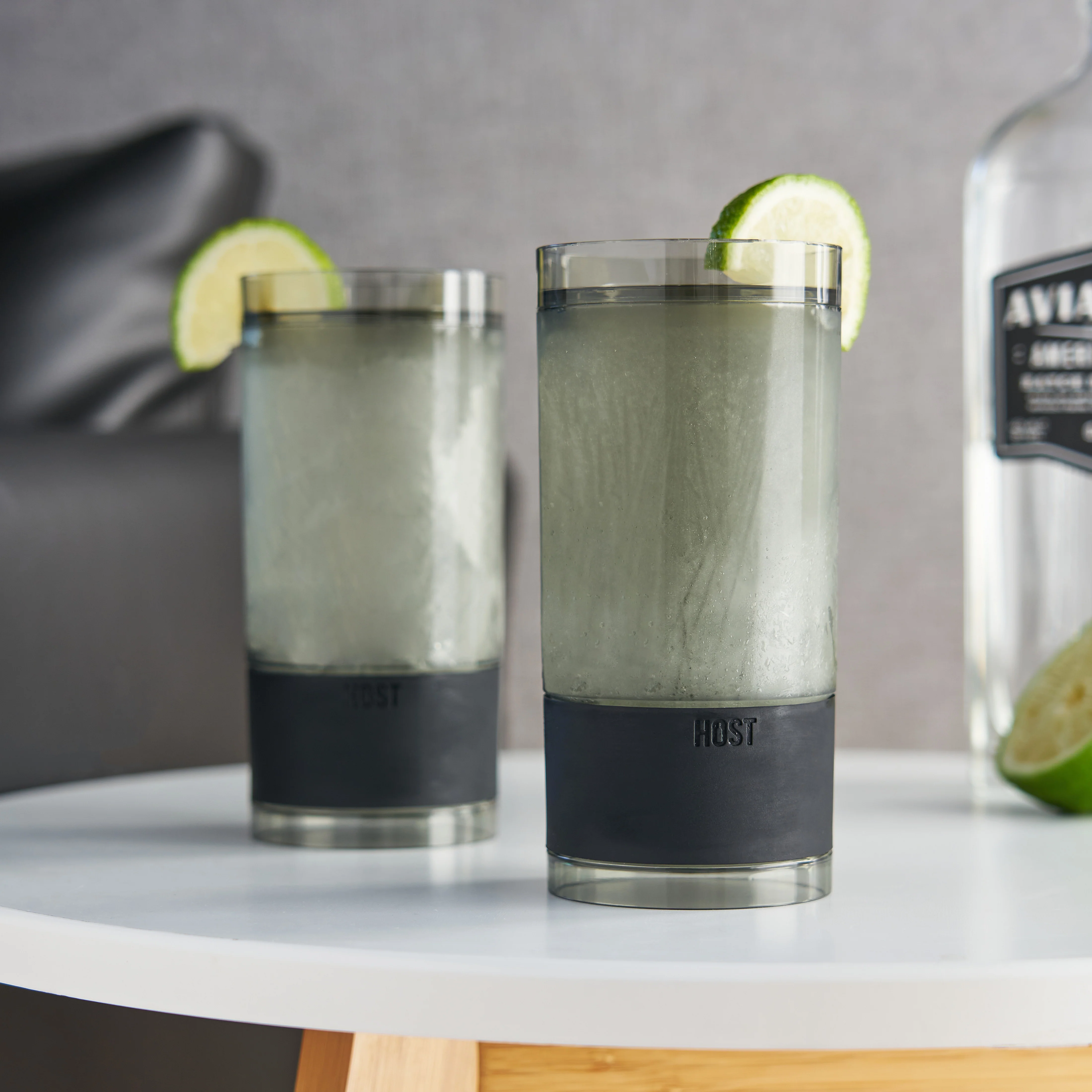 Highball FREEZE Cooling Cup in Tinted Gray, Set of 2 - Image 5