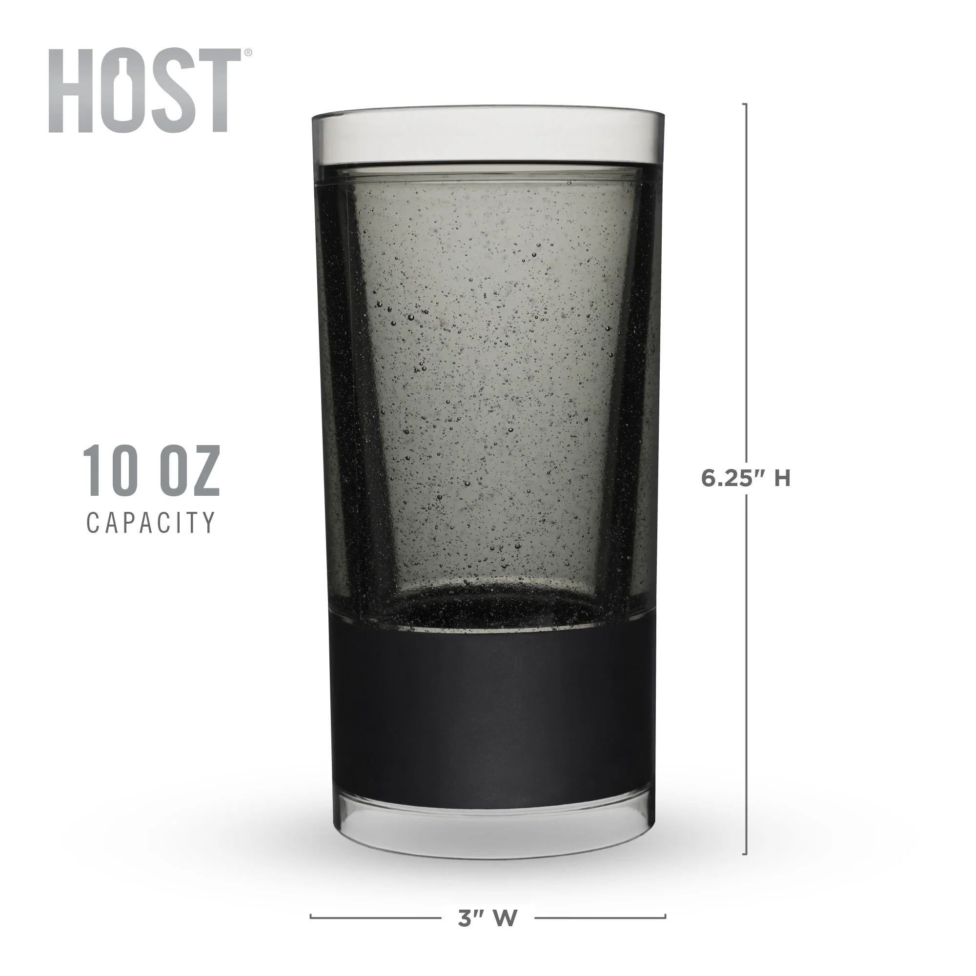 Highball FREEZE Cooling Cup in Tinted Gray, Set of 2 - Image 9