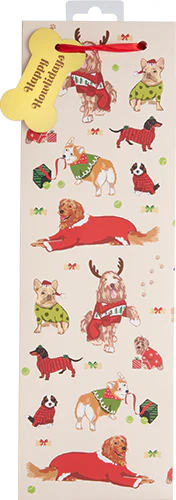 Holiday Dogs Single Bottle Wine Bag - Image 2