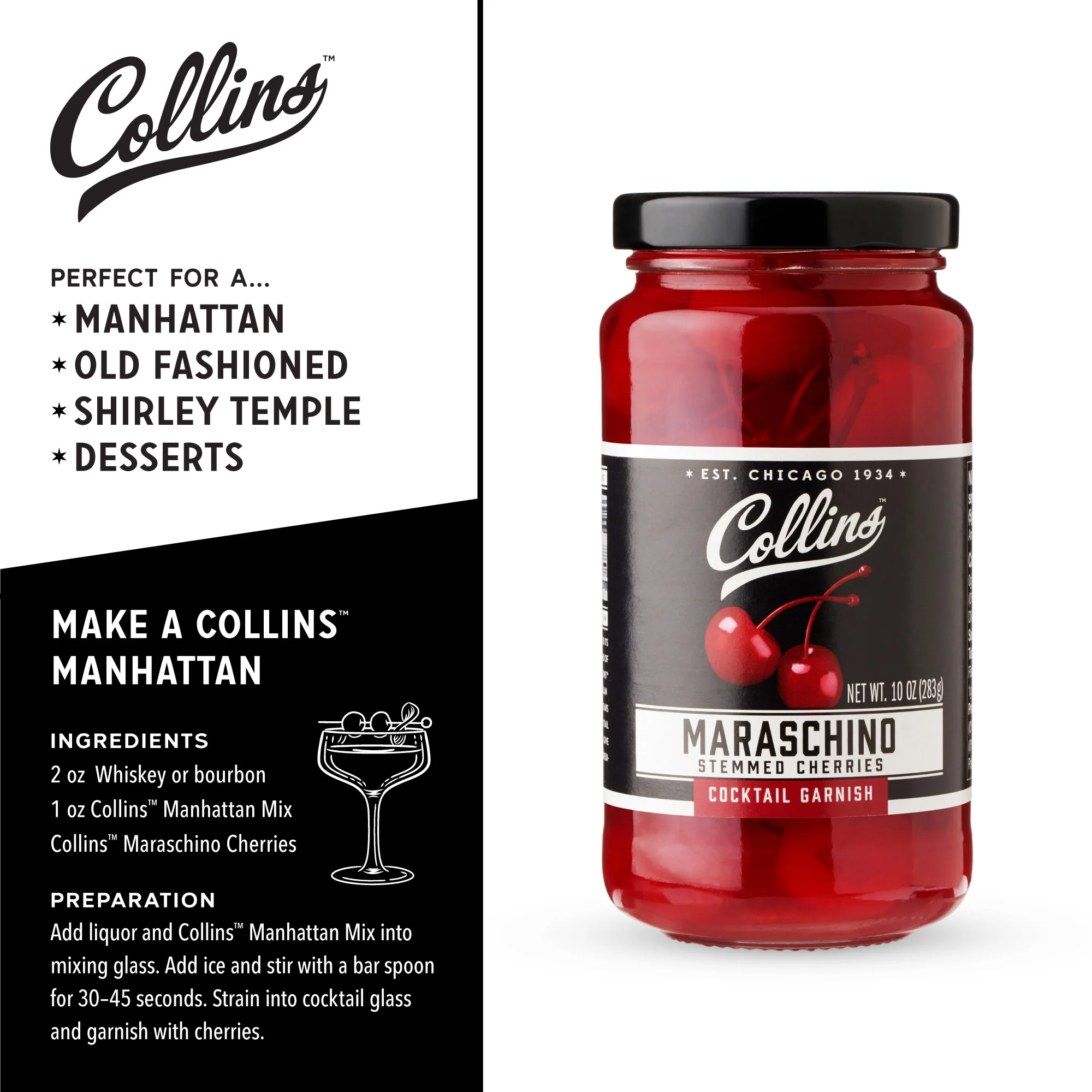 Stemmed Cocktail Cherries, 10 oz - Image 4