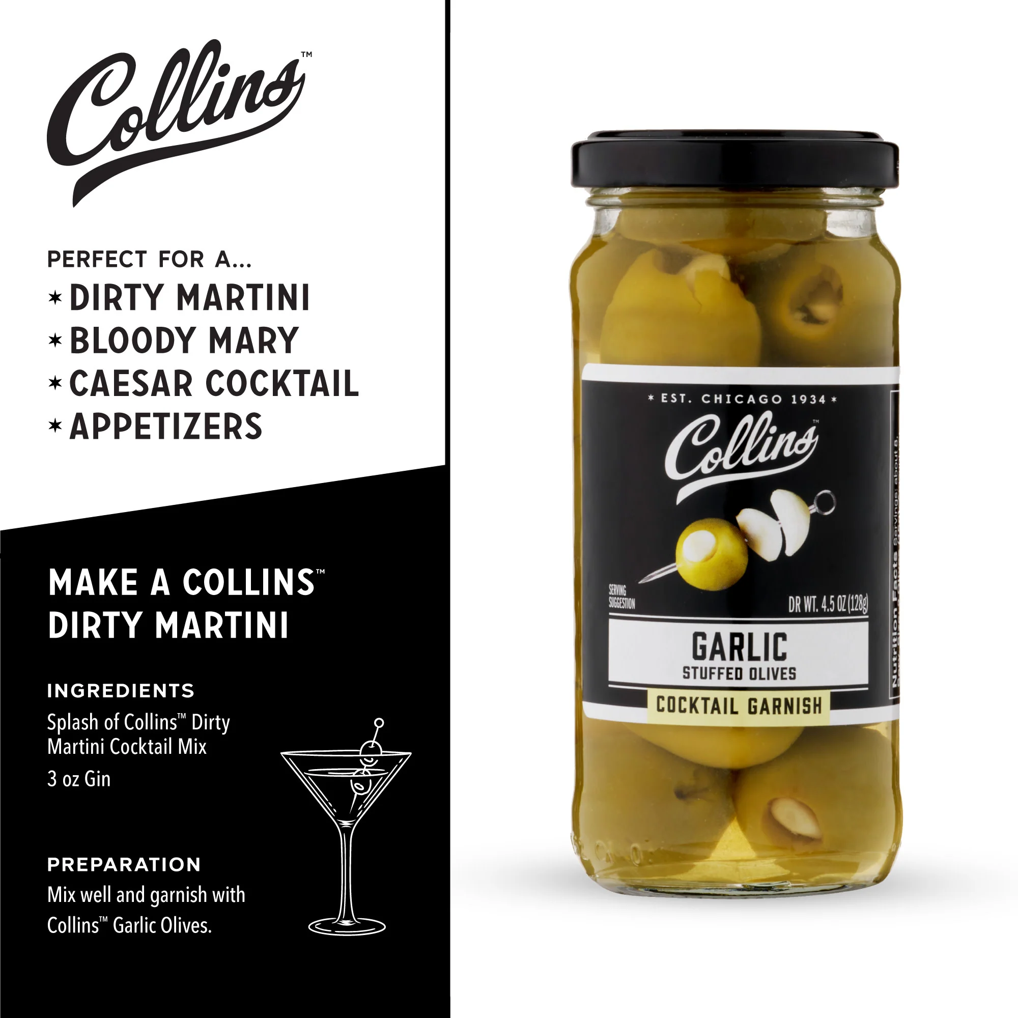 Garlic Stuffed Olives, 4.5 oz - Image 3