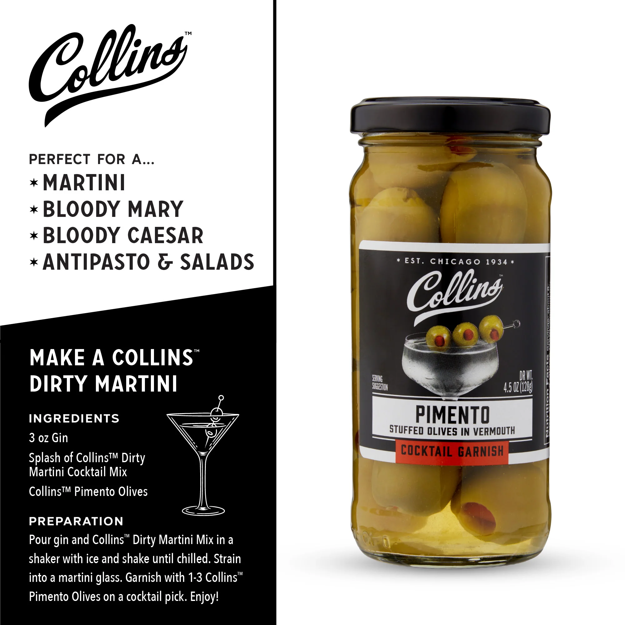 Pimento Stuffed Olives in Vermouth , 4.5 oz - Image 3