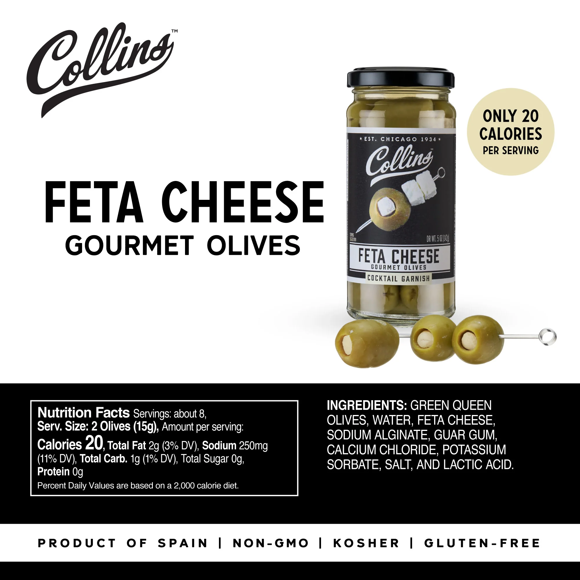 Feta Stuffed Olives, 5 oz - Image 5